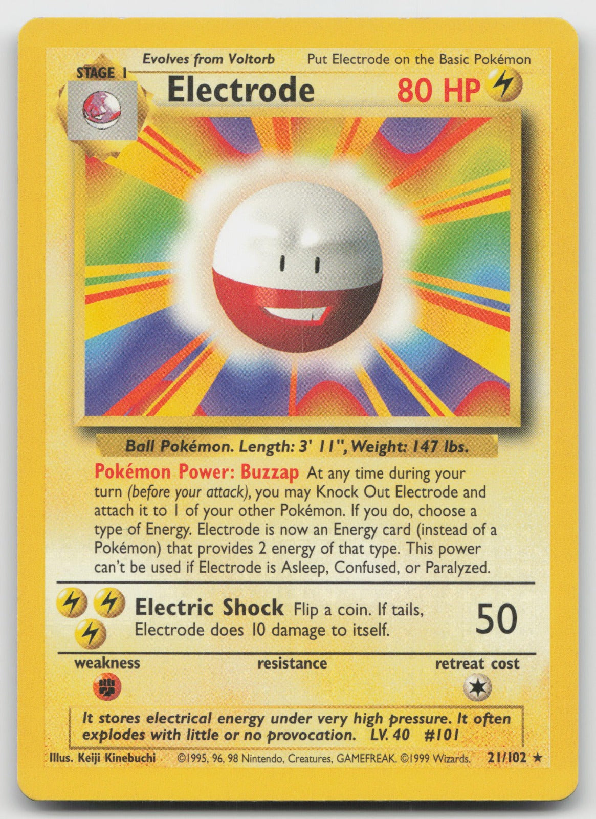 Electrode Rare Base Set 21/102 HP