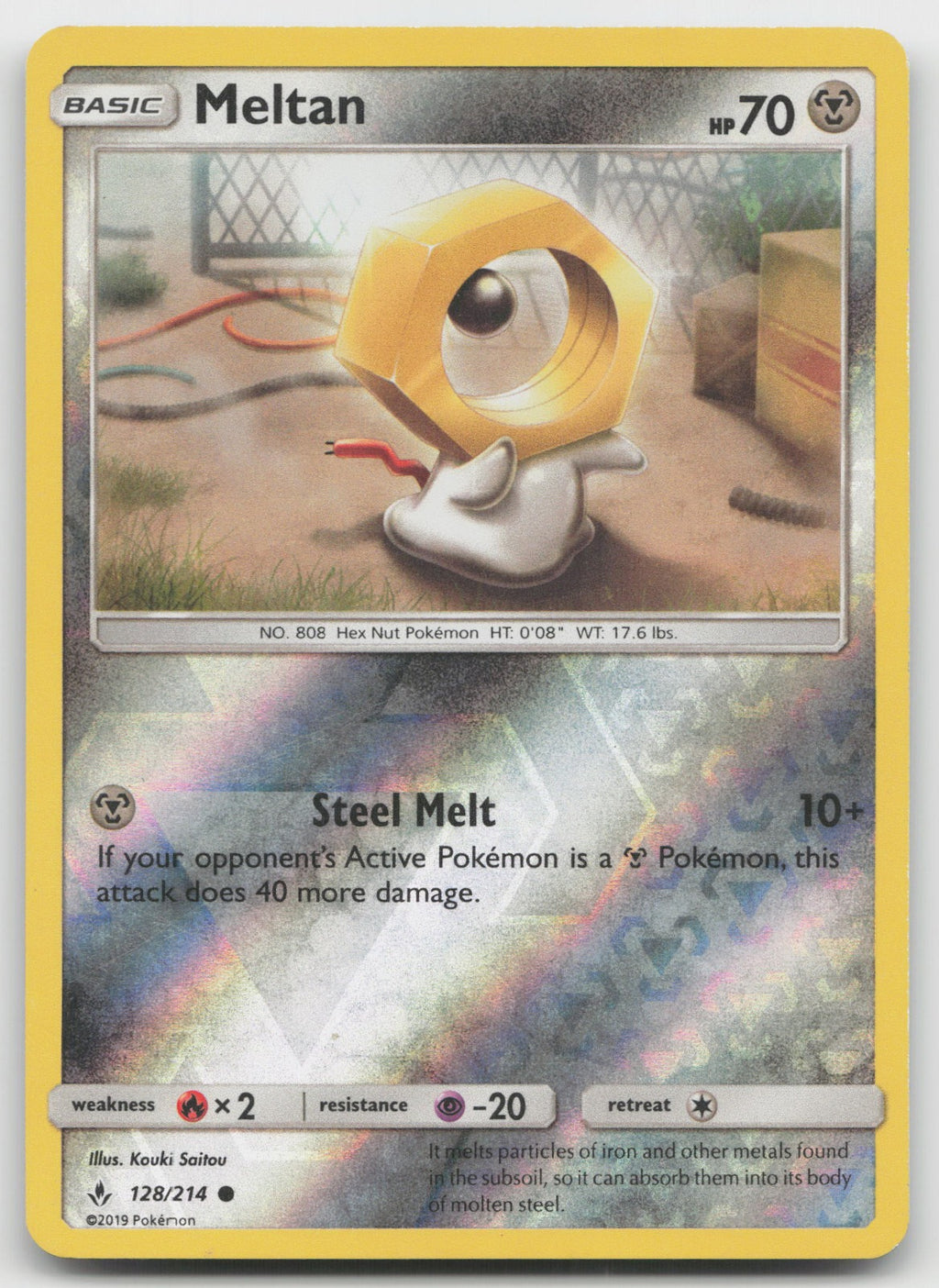 Meltan Reverse Holo Common SM - Unbroken Bonds 128/214 LP