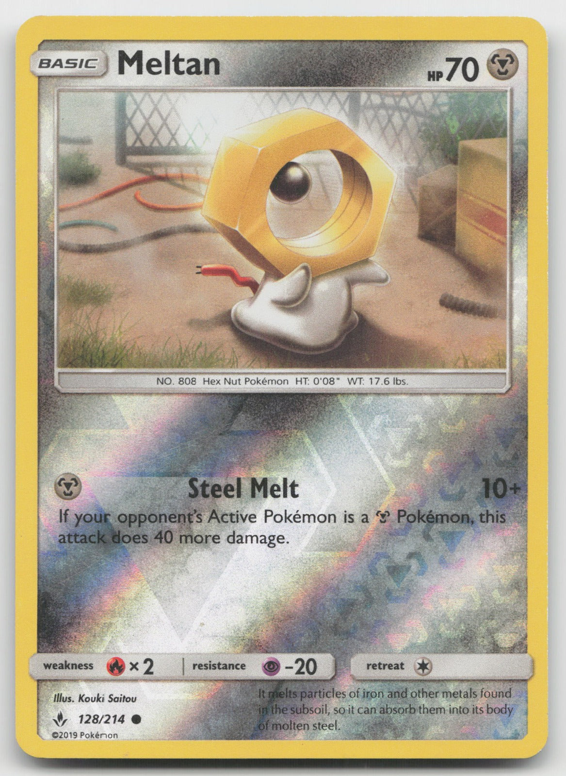 Meltan Reverse Holo Common SM - Unbroken Bonds 128/214 LP