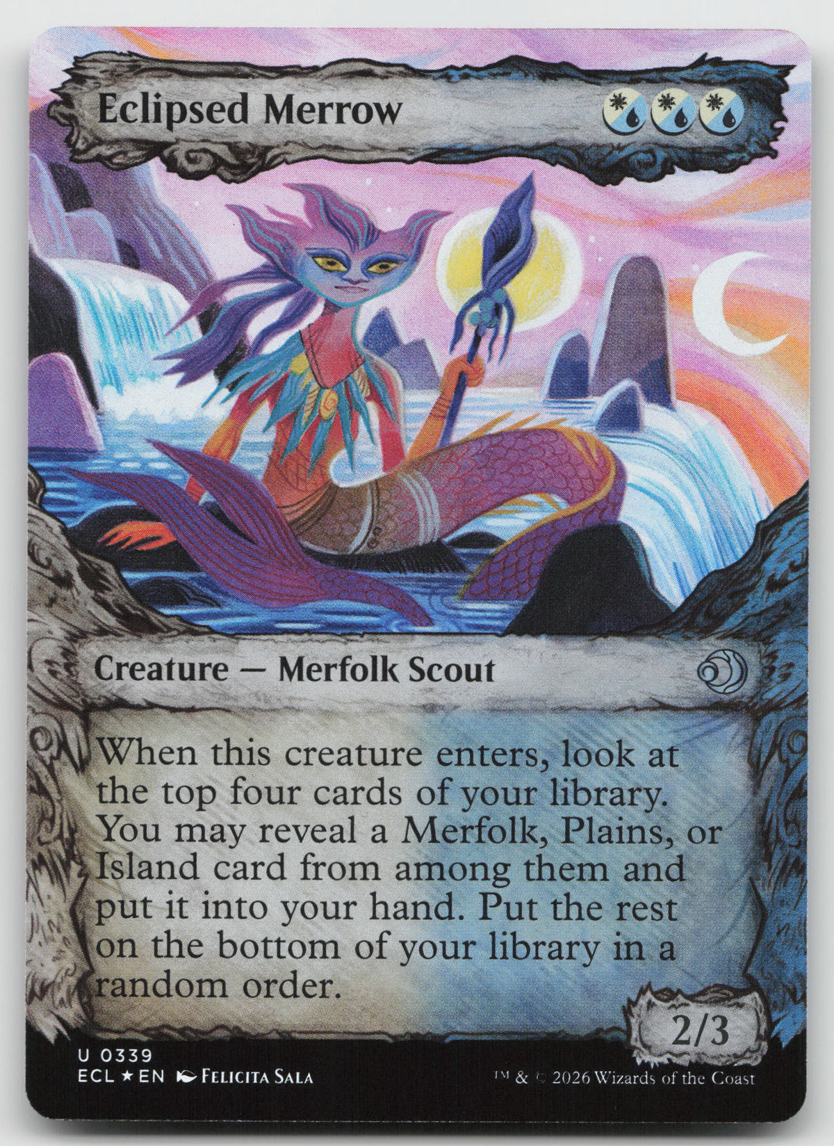 Eclipsed Merrow (Showcase) U Foil Lorwyn Eclipsed 339 NM