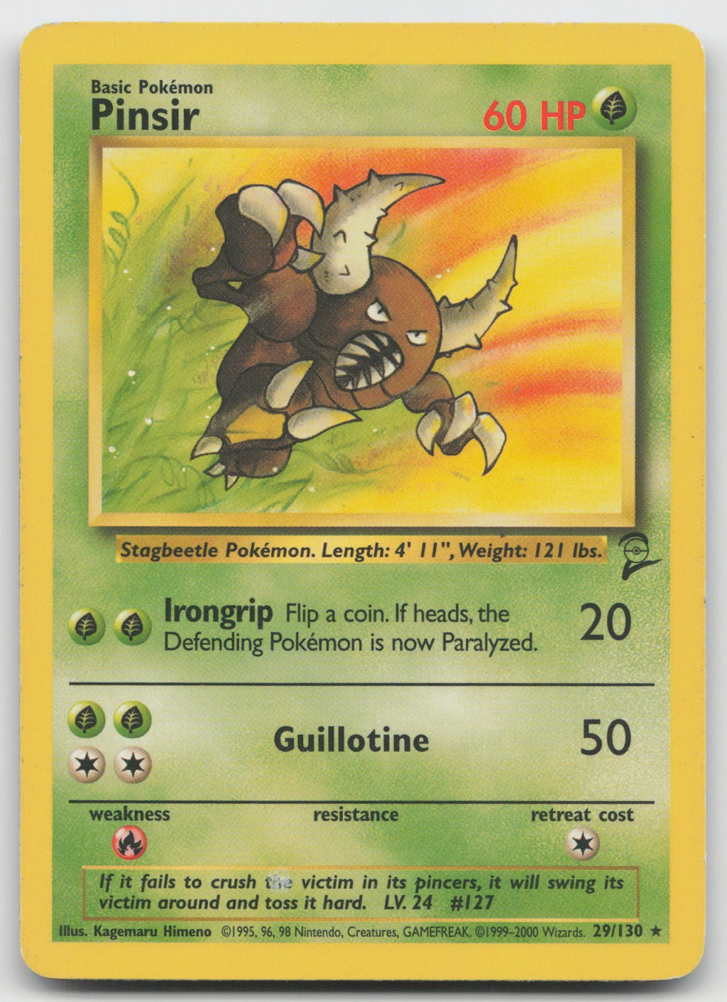 Pinsir Rare Base Set 2 029/130 MP