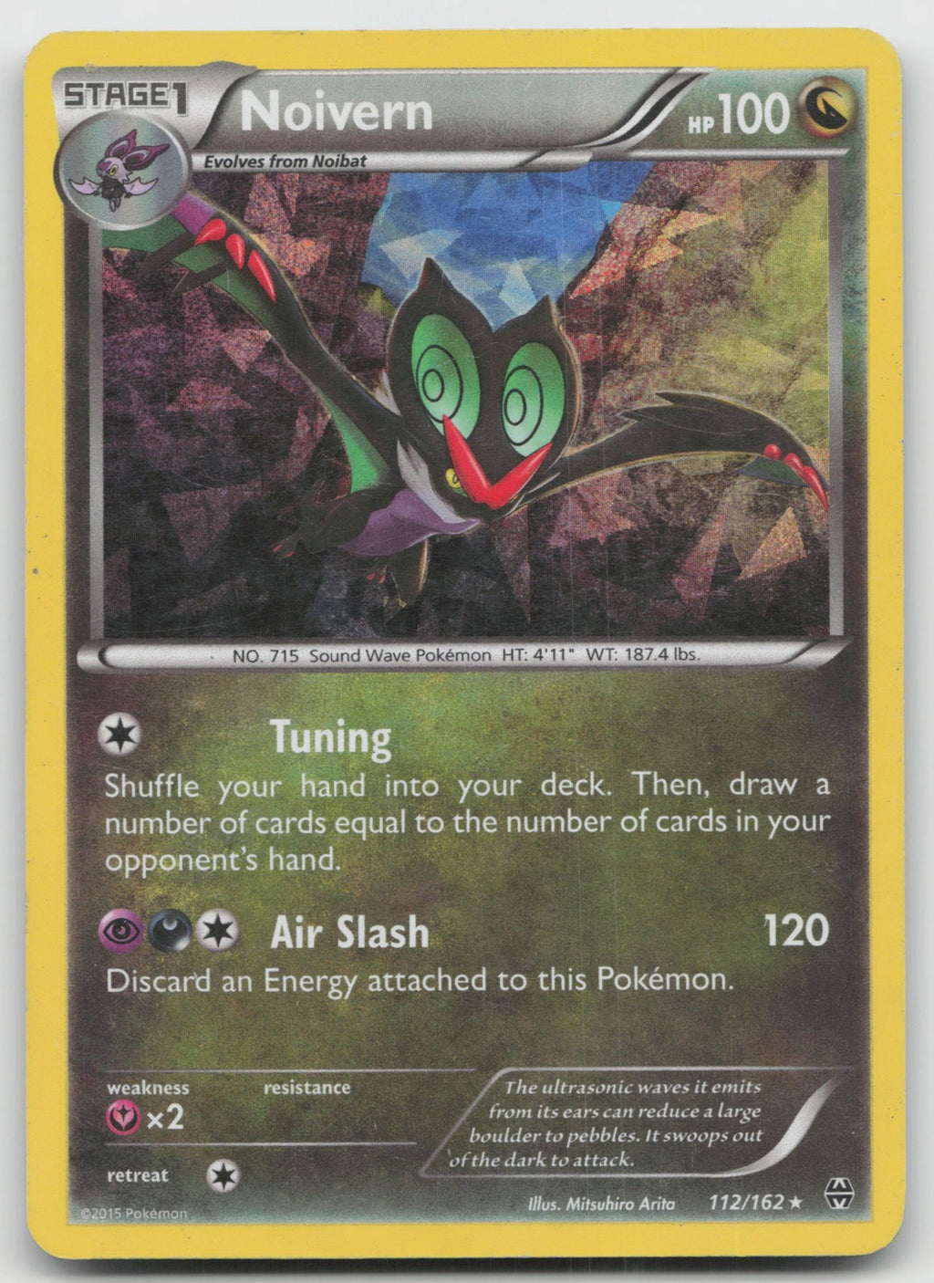 Noivern (XY BREAKthrough) Cracked Ive Holo Rare Deck Exclusives 112/162 LP
