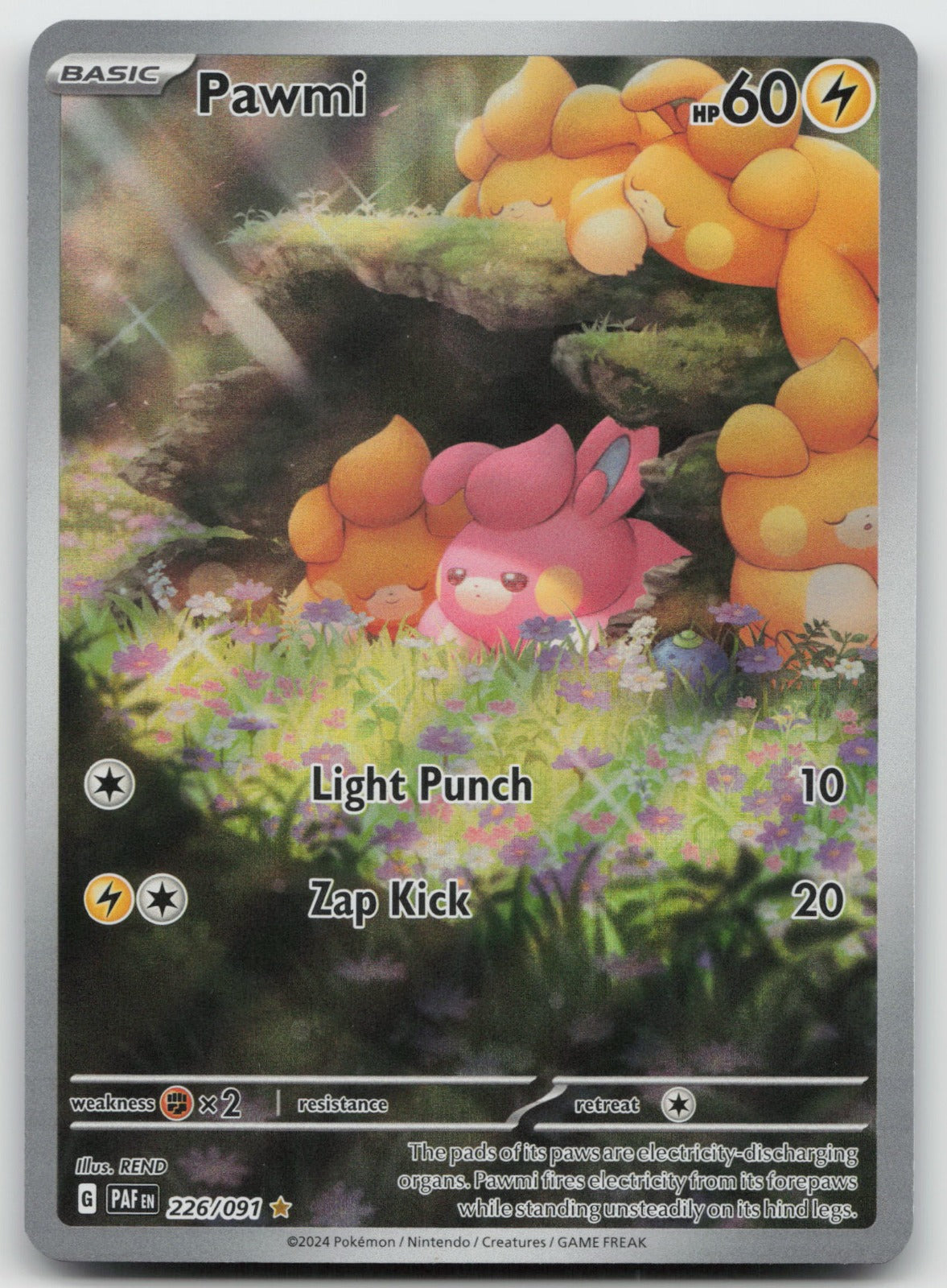 Pawmi Illustration Rare Holo SV: Paldean Fates 226/091 NM