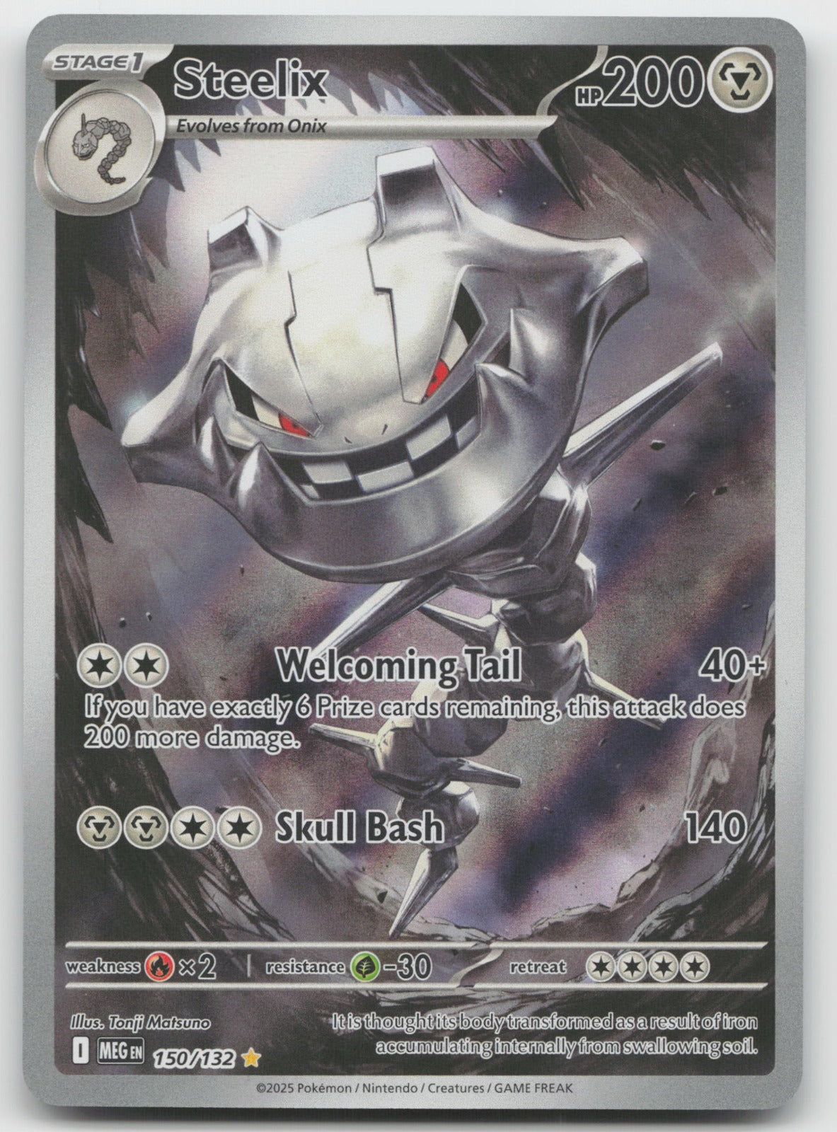 Steelix Holo Illustration Rare ME01: Mega Evolution 150/132 NM