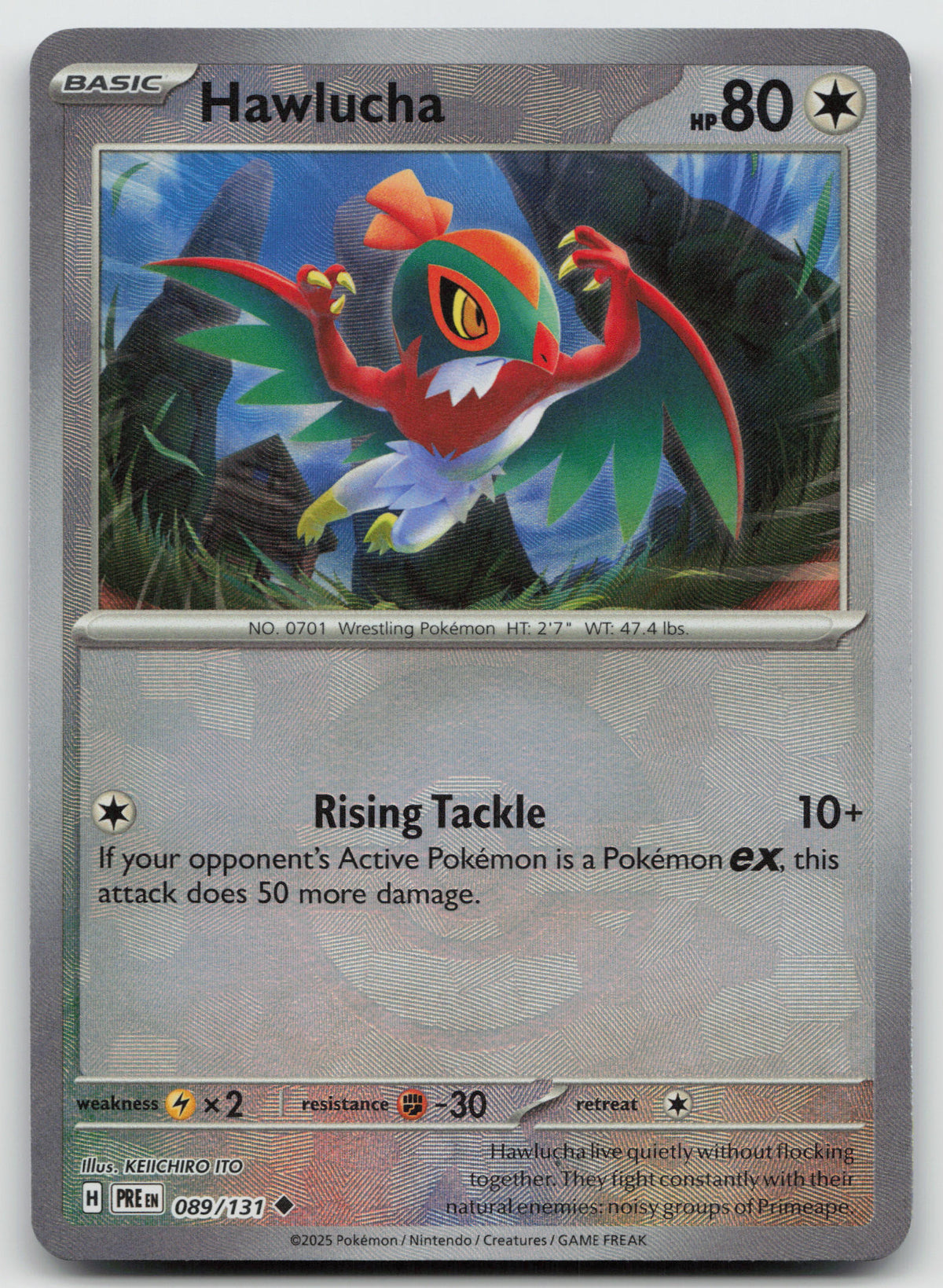 Hawlucha (Poke Ball Pattern) Uncommon Holo SV: Prismatic Evolutions 089/131 NM