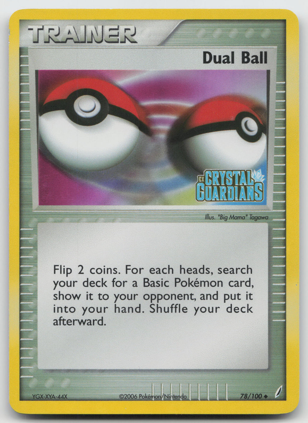 Dual Ball Uncommon Reverse Holo Crystal Guardians 78/100 HP