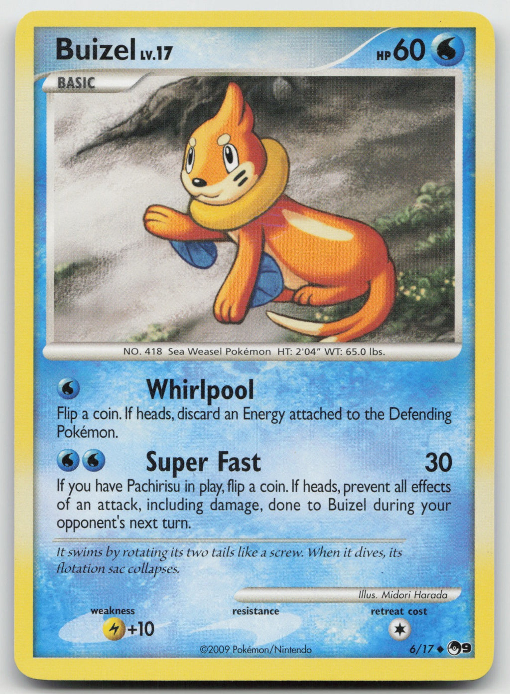 Buizel Uncommon POP Series 9 6/17 LP
