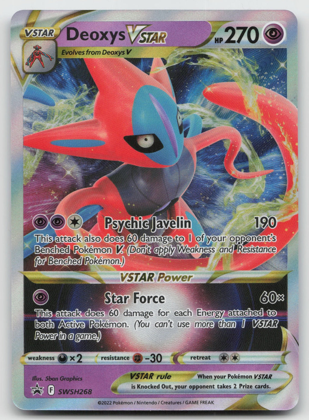 Deoxys VSTAR Promo Holo SWSH: Sword & Shield Promo Cards SWSH268 NM