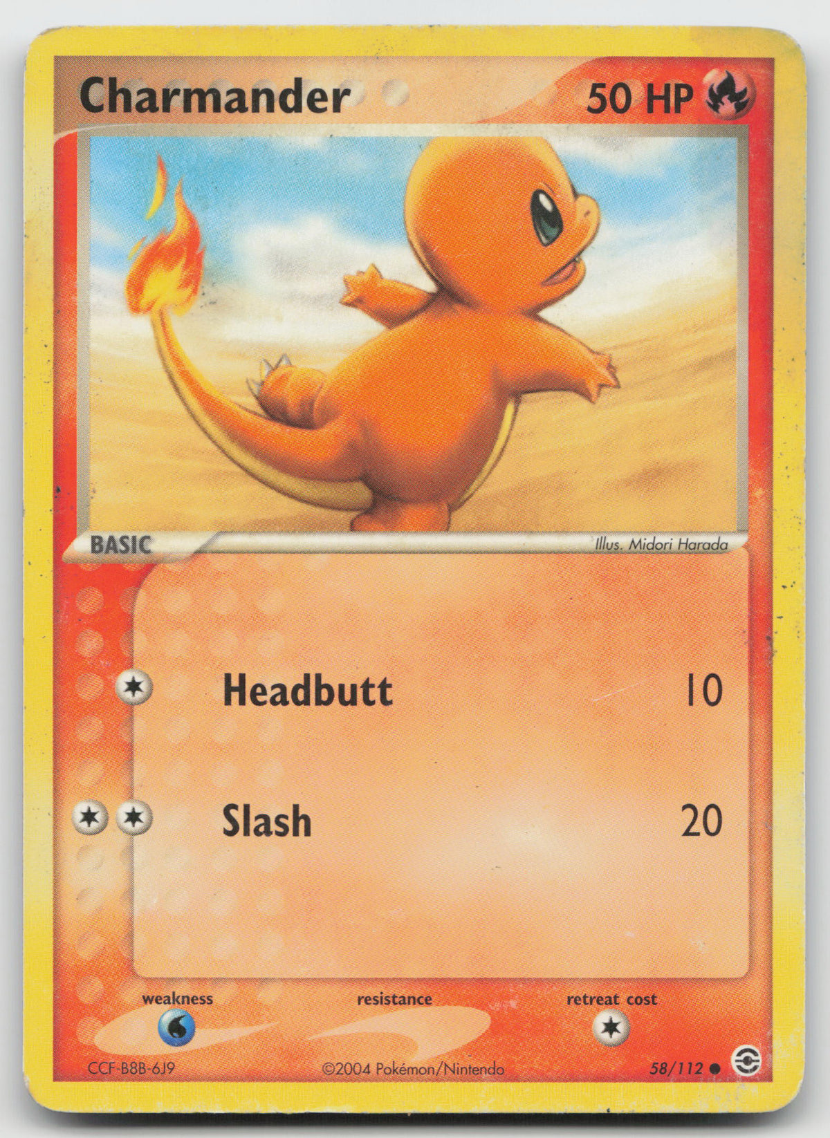 Charmander Common Normal FireRed & LeafGreen 58/112 DMG
