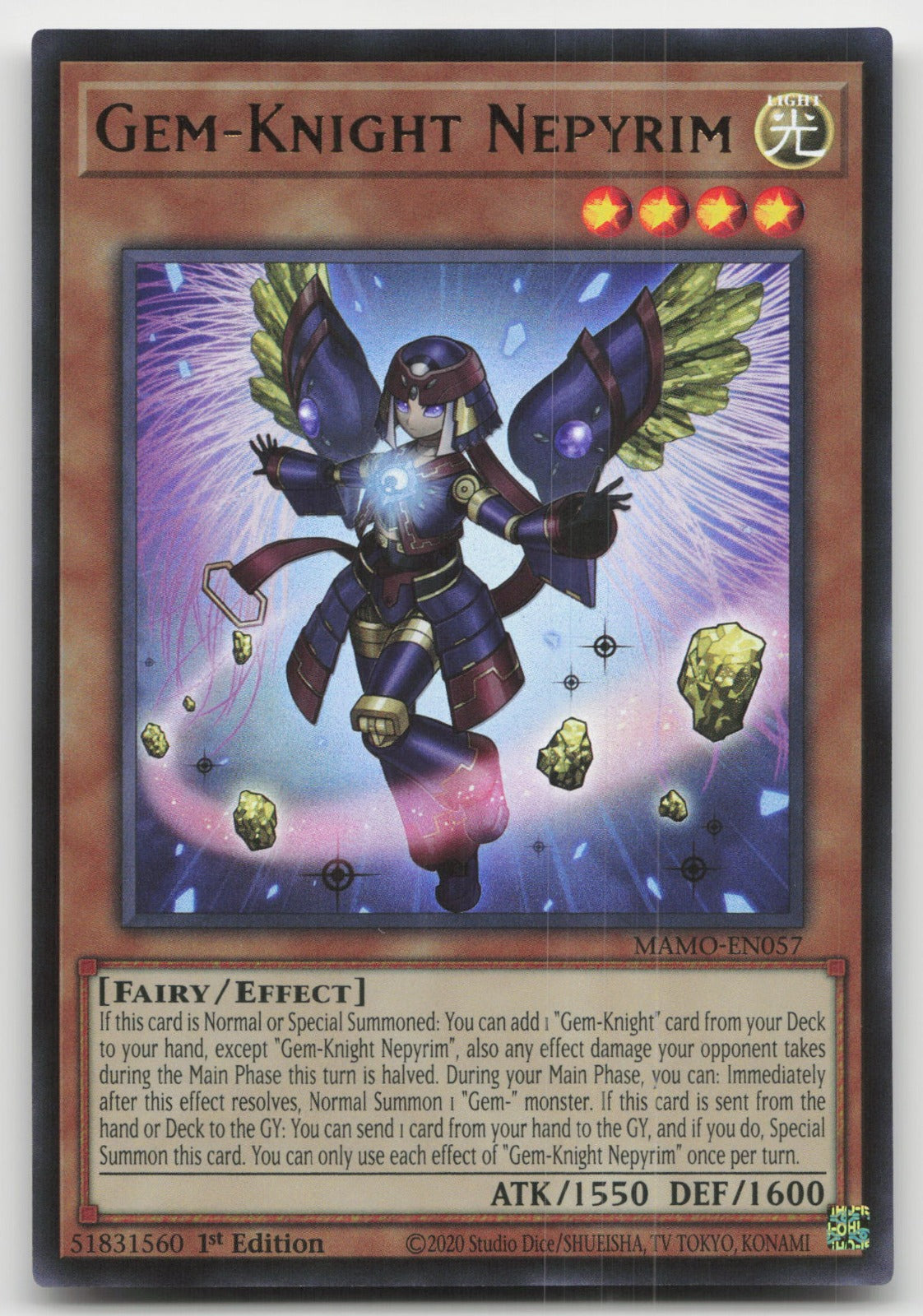 Gem-Knight Nepyrim 1st Edition Ultra Rare Magnificent Monsters MAMO-EN057 NM