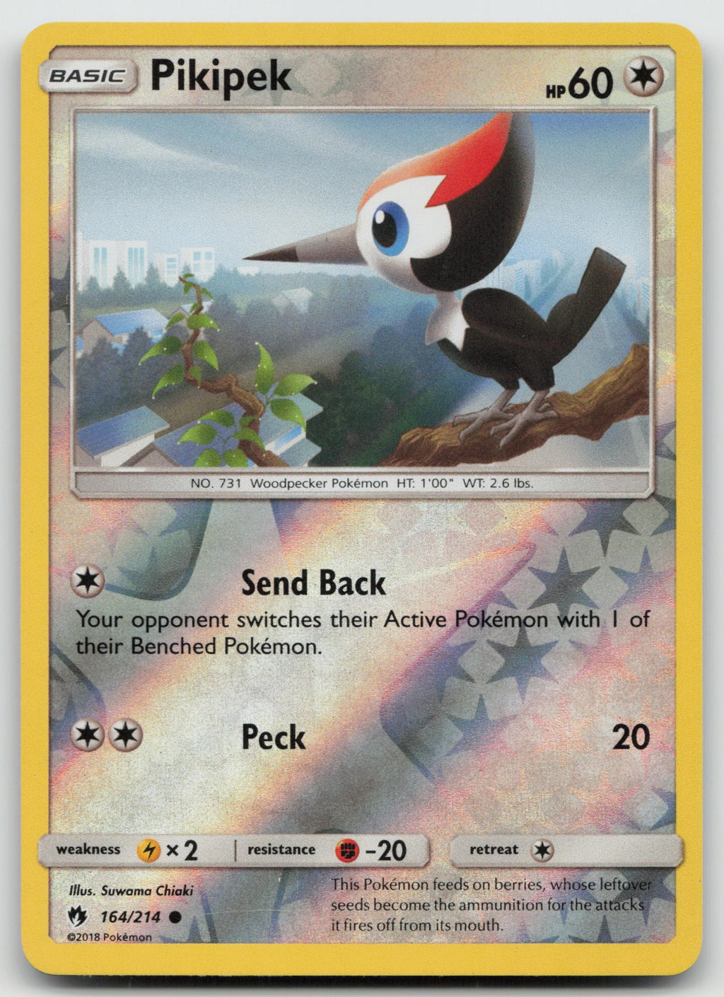 Pikipek Reverse Holo Common SM - Lost Thunder 164/214 NM