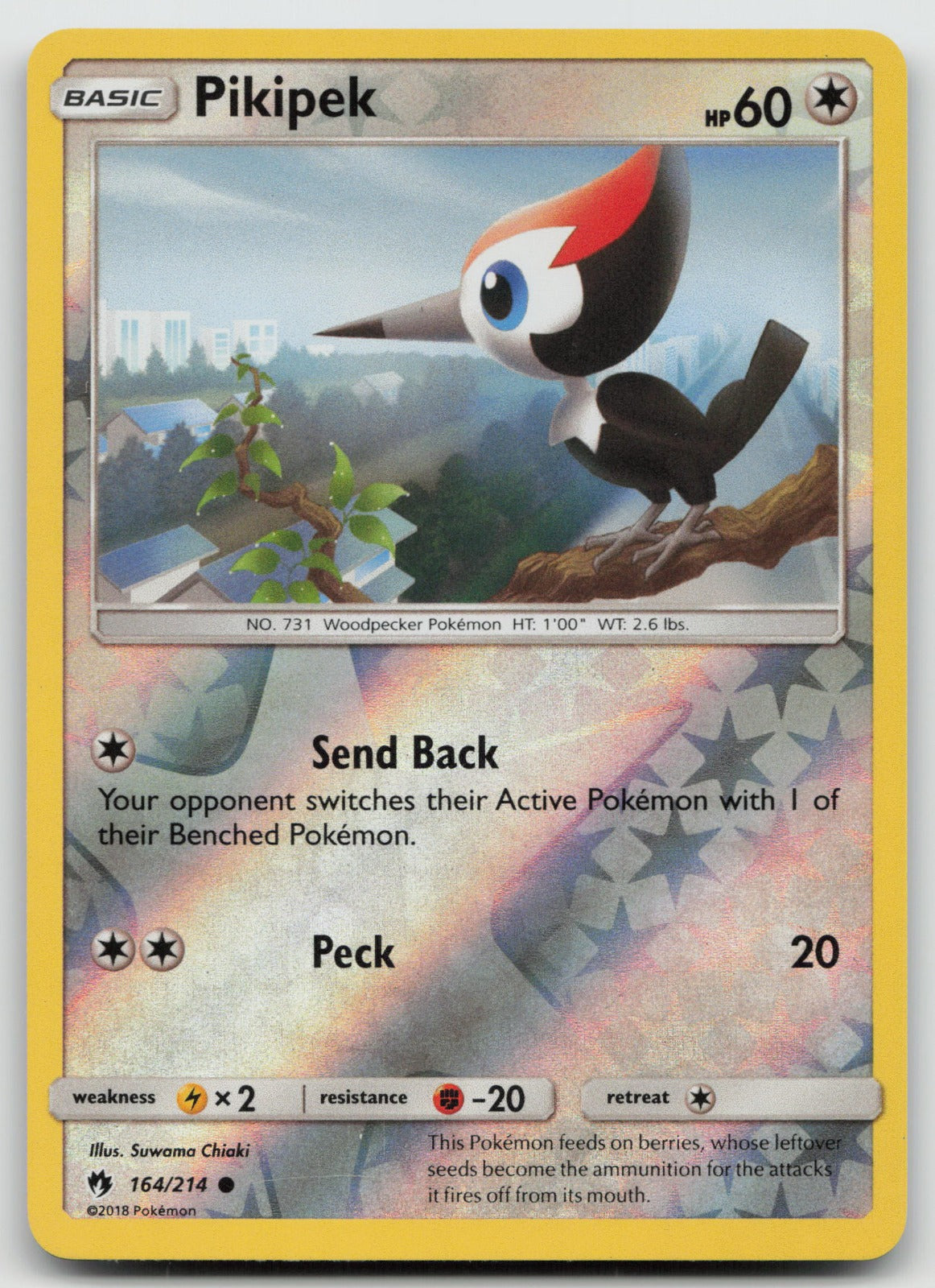 Pikipek Reverse Holo Common SM - Lost Thunder 164/214 NM