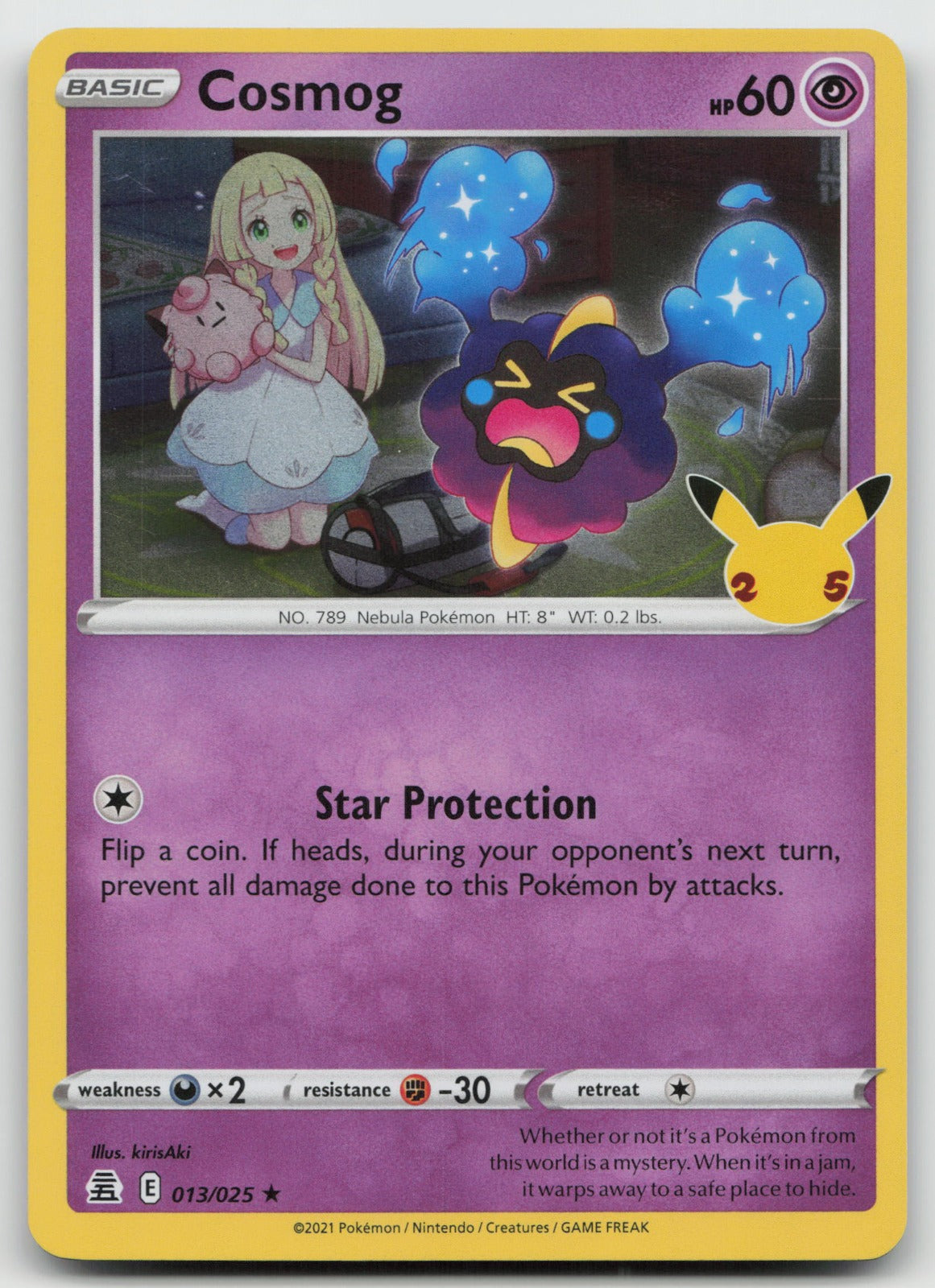Cosmog Holo Rare Celebrations 013/025 NM