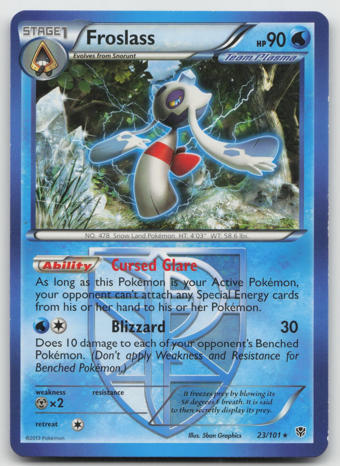 Froslass (Team Plasma) Rare Plasma Blast 23/101 MP