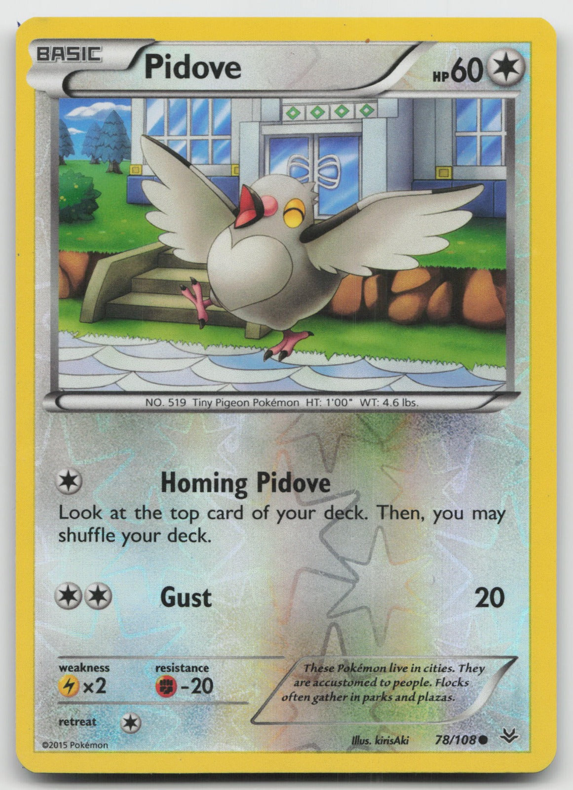 Pidove Common Reverse Holo XY - Roaring Skies 78/108 LP