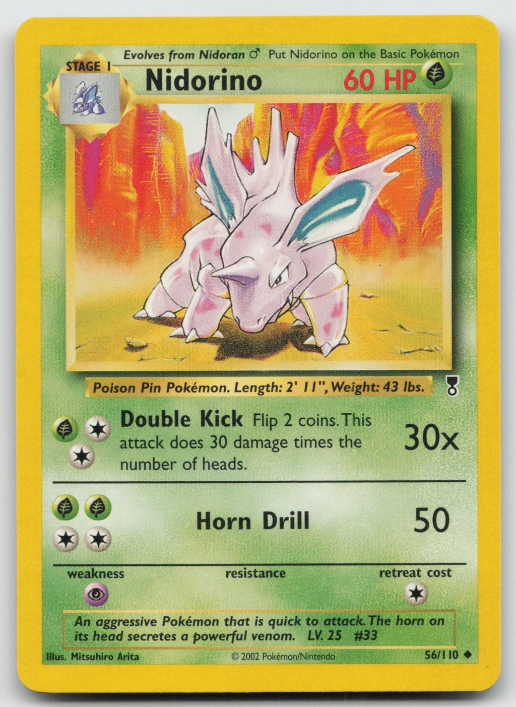 Nidorino Uncommon Legendary Collection 56/110 MP
