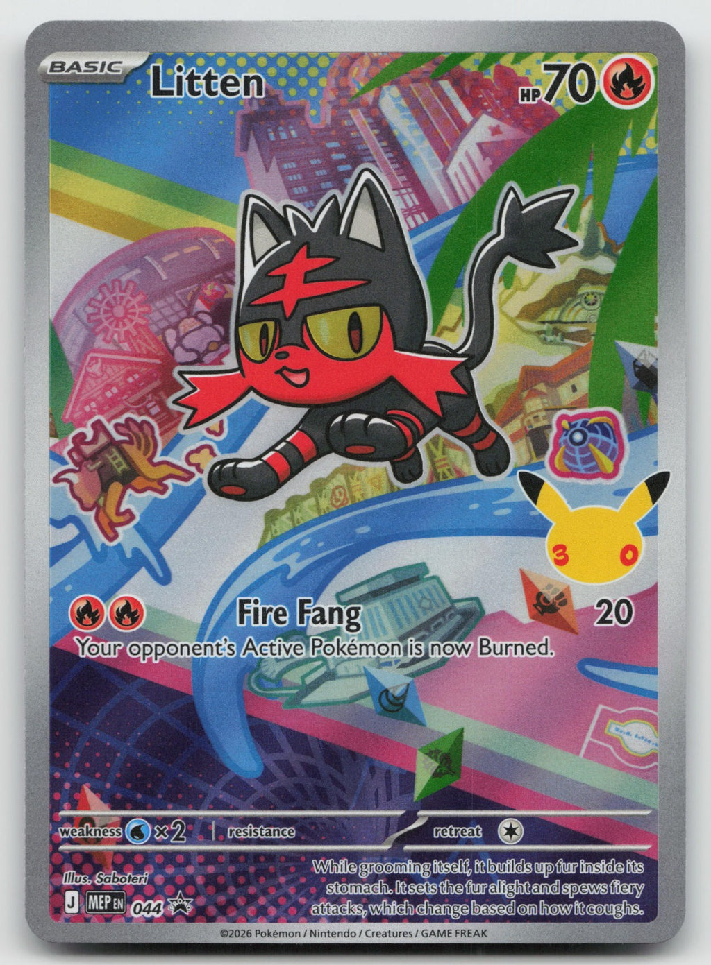 Litten Holo ME: Mega Evolution Promo MEP044 NM
