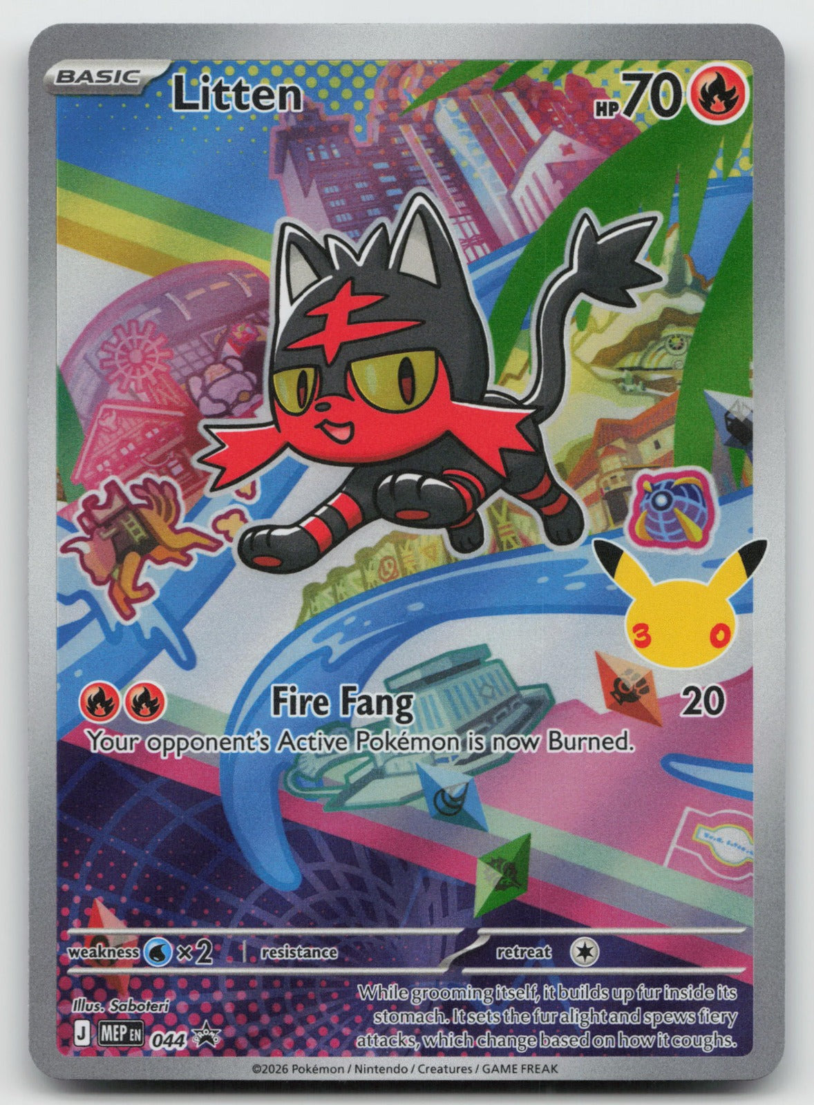 Litten Holo ME: Mega Evolution Promo MEP044 NM