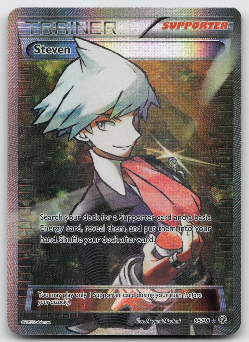 Steven (Full Art) Ultra Rare Holo XY - Ancient Origins 95/98 LP