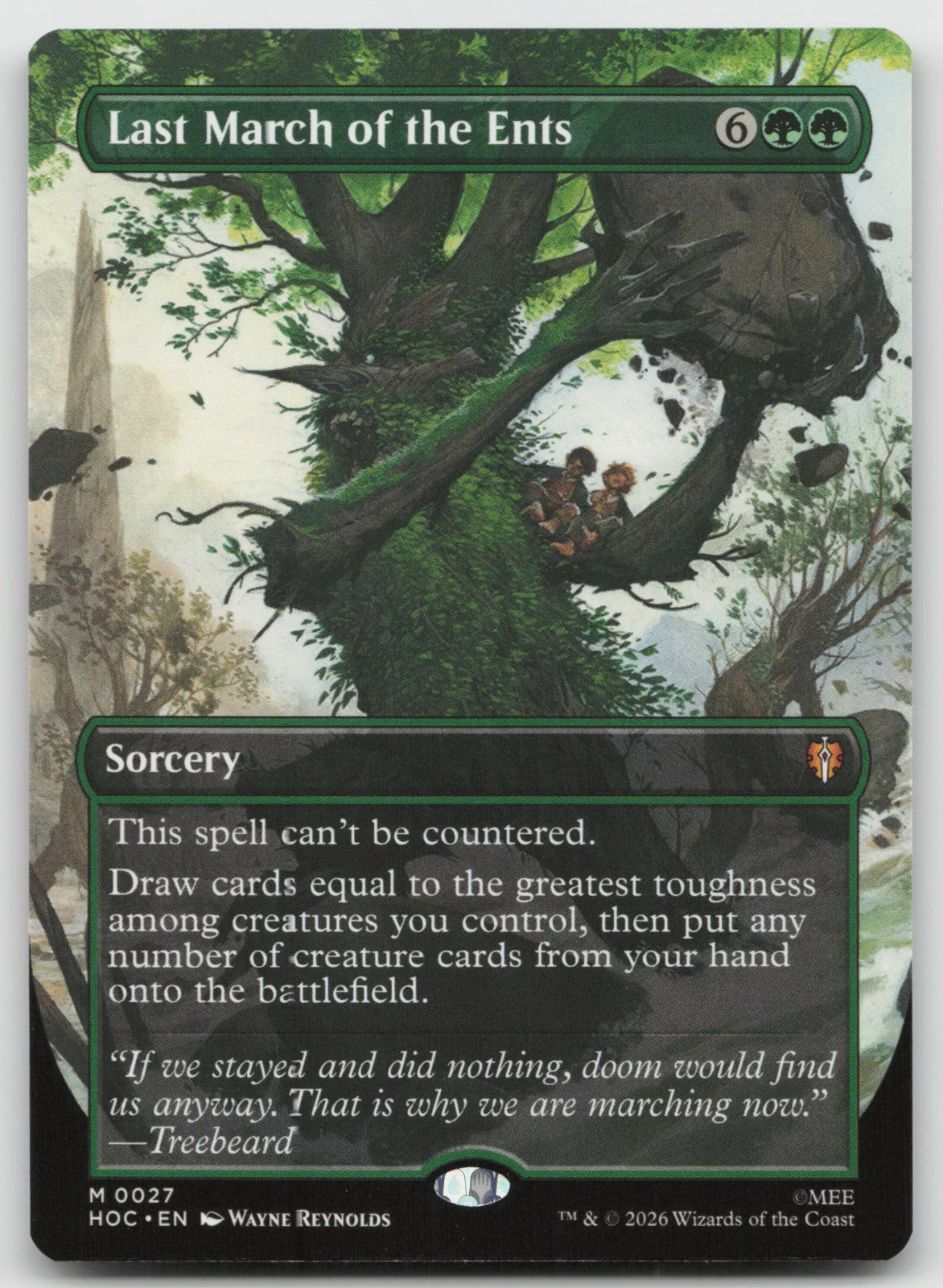 Last March of the Ents (Borderless) M The Hobbit: Eternal-Legal 27 NM