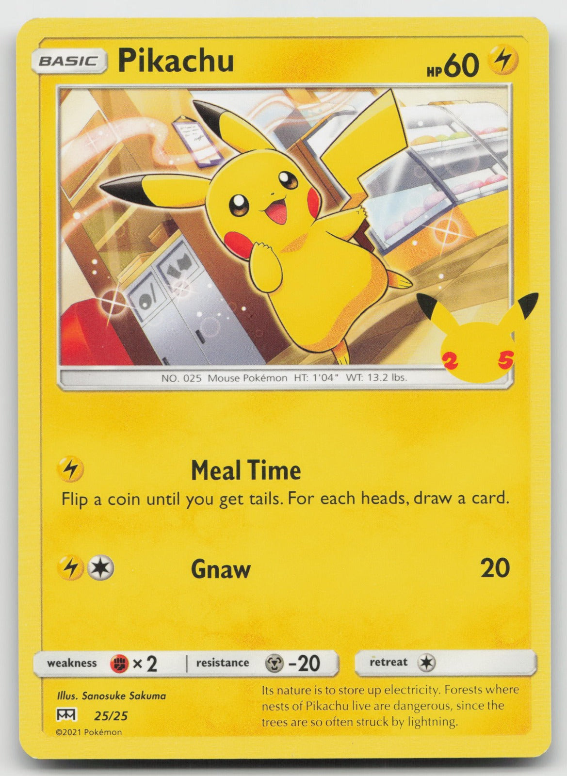 Pikachu Promo McDonald's 25th Anniversary 25/25 NM