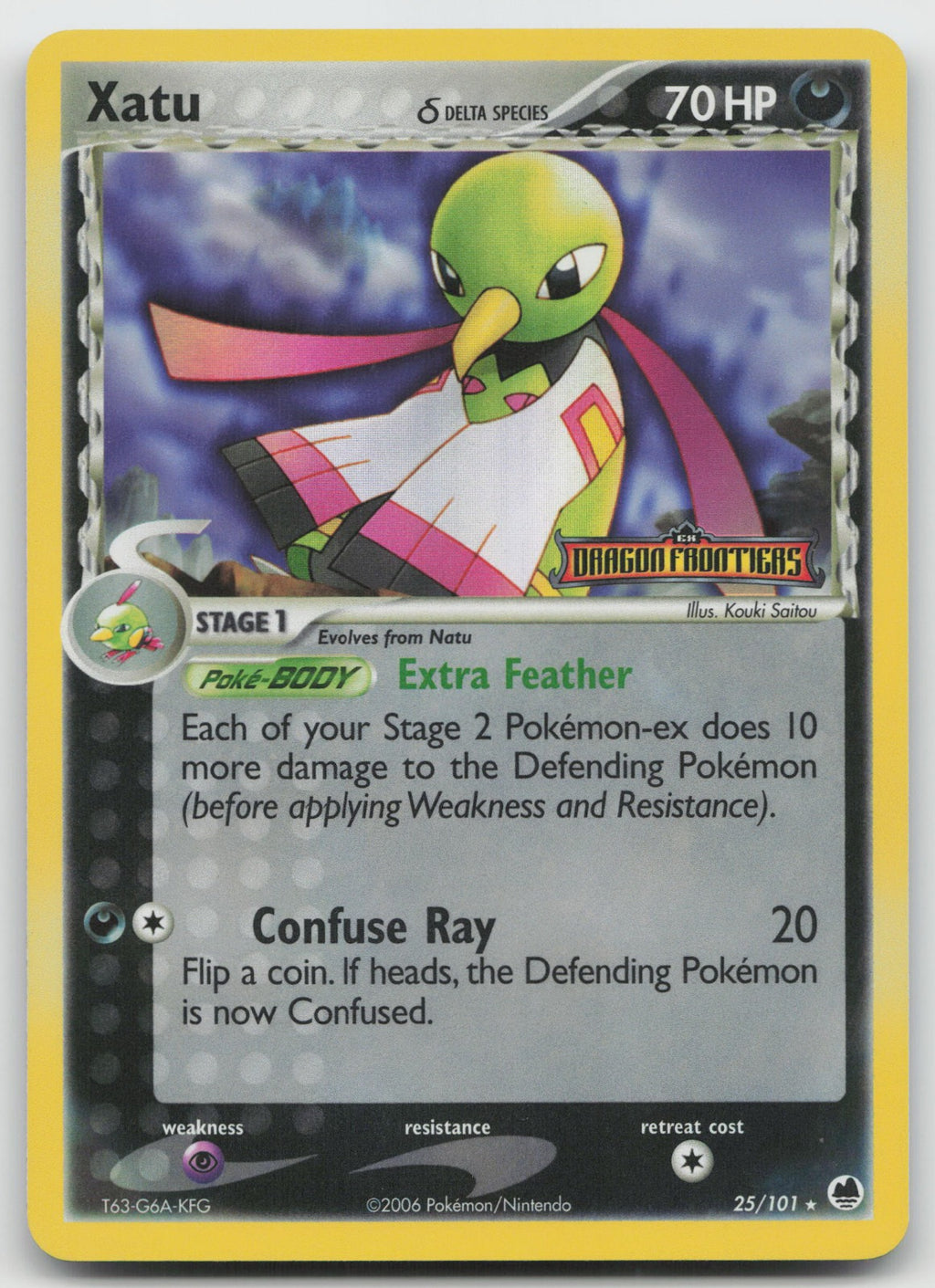 Xatu (Delta Species) Rare Reverse Holo Dragon Frontiers 25/101 NM