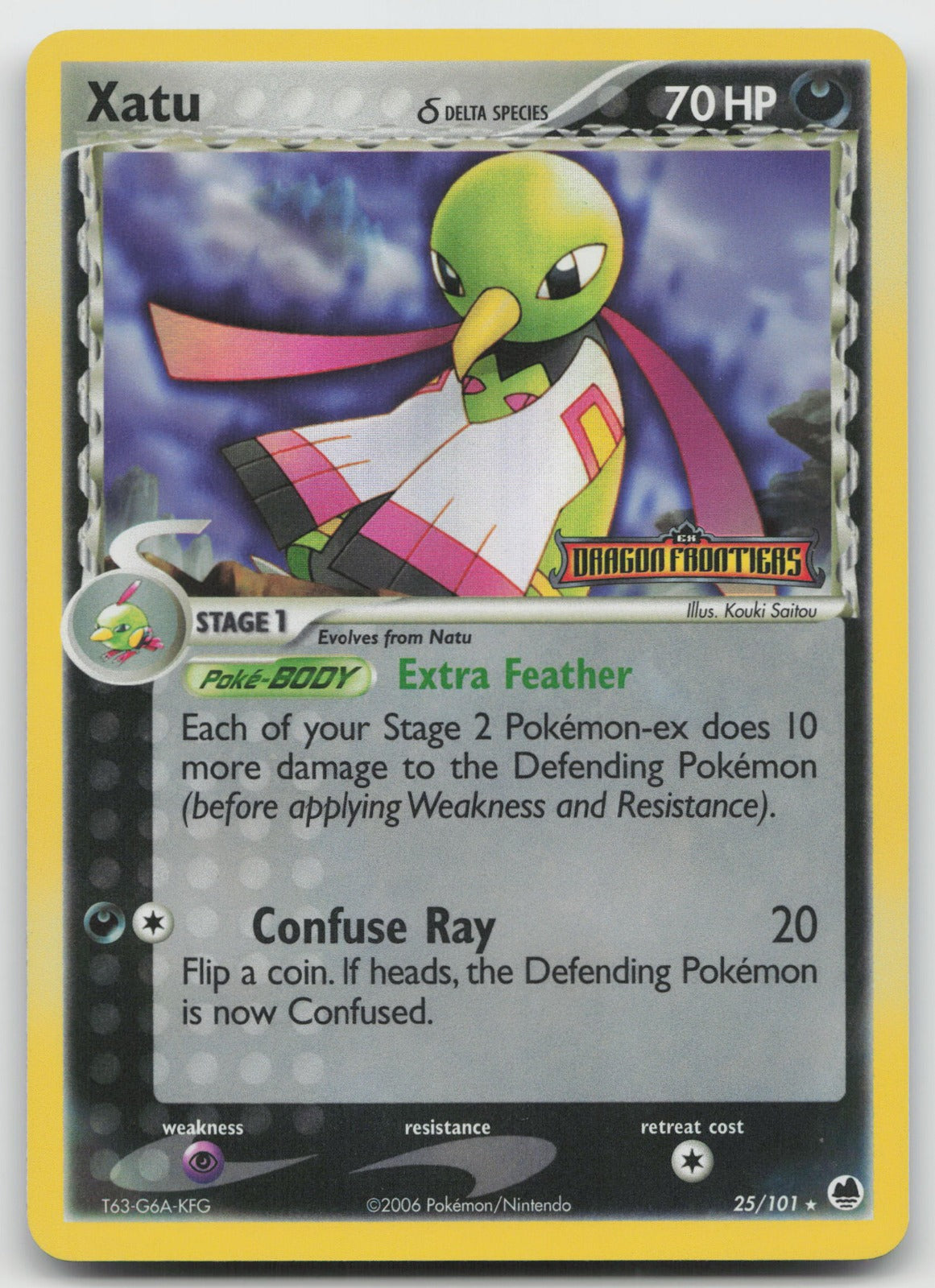 Xatu (Delta Species) Rare Reverse Holo Dragon Frontiers 25/101 NM