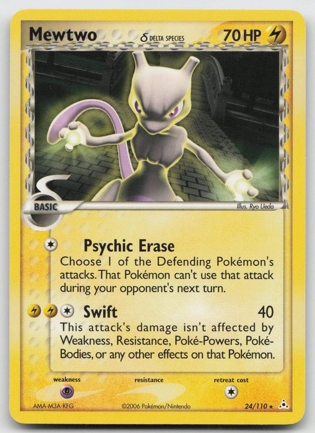 Mewtwo (Delta Species) Rare Holon Phantoms 24/110 NM