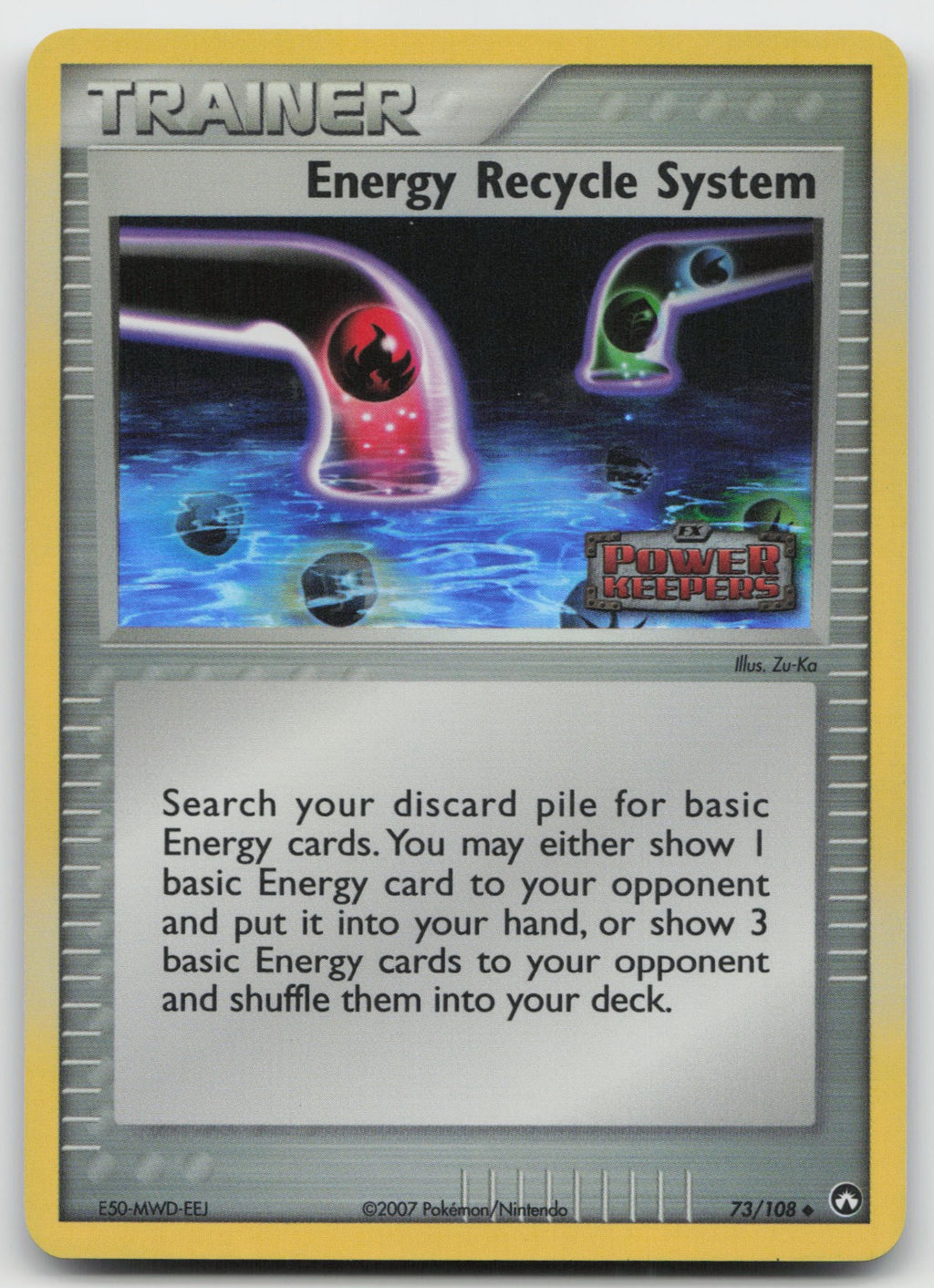 Energy Recycle System Uncommon Reverse Holo Power Keepers 73/108 LP
