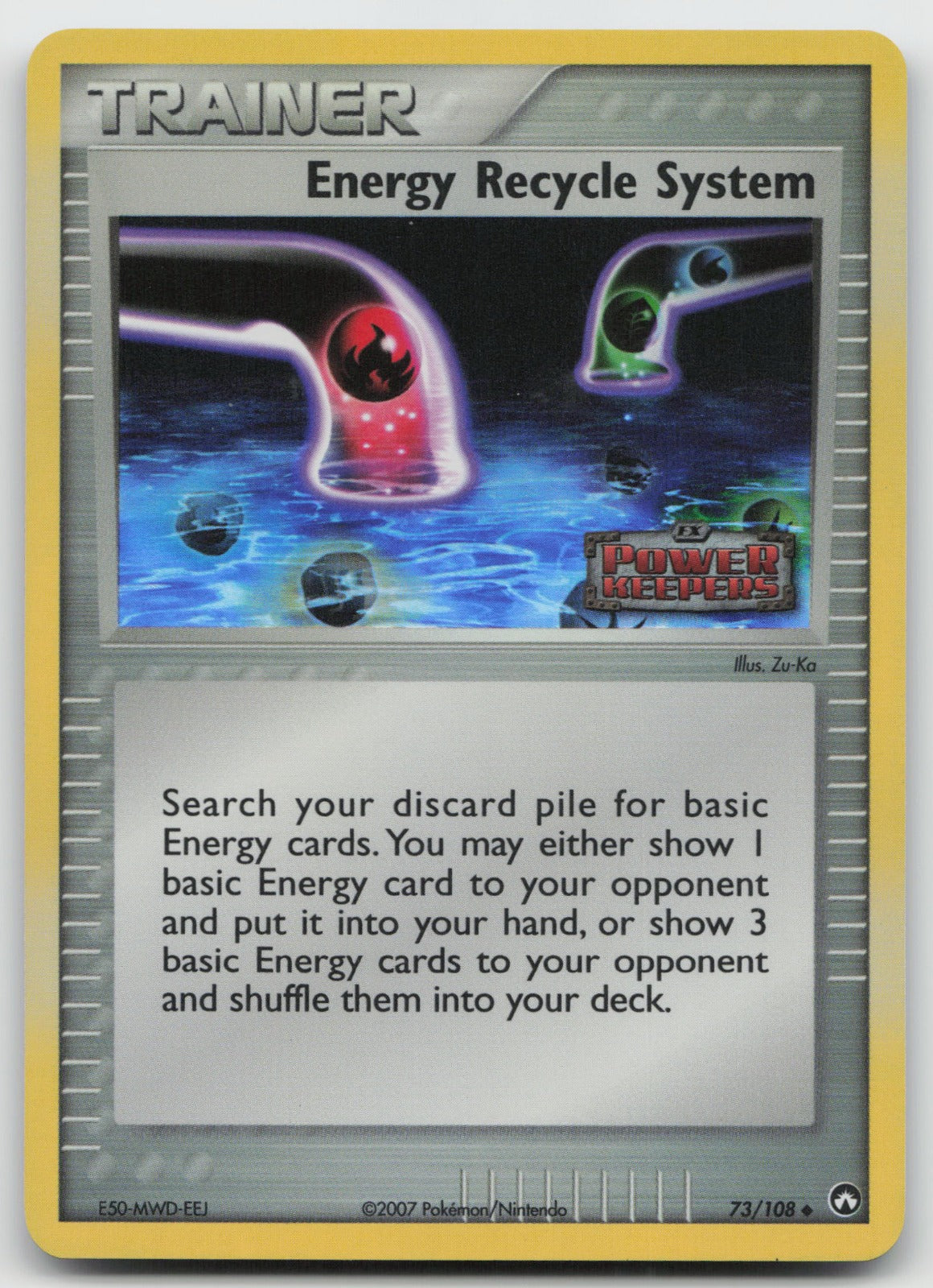Energy Recycle System Uncommon Reverse Holo Power Keepers 73/108 LP