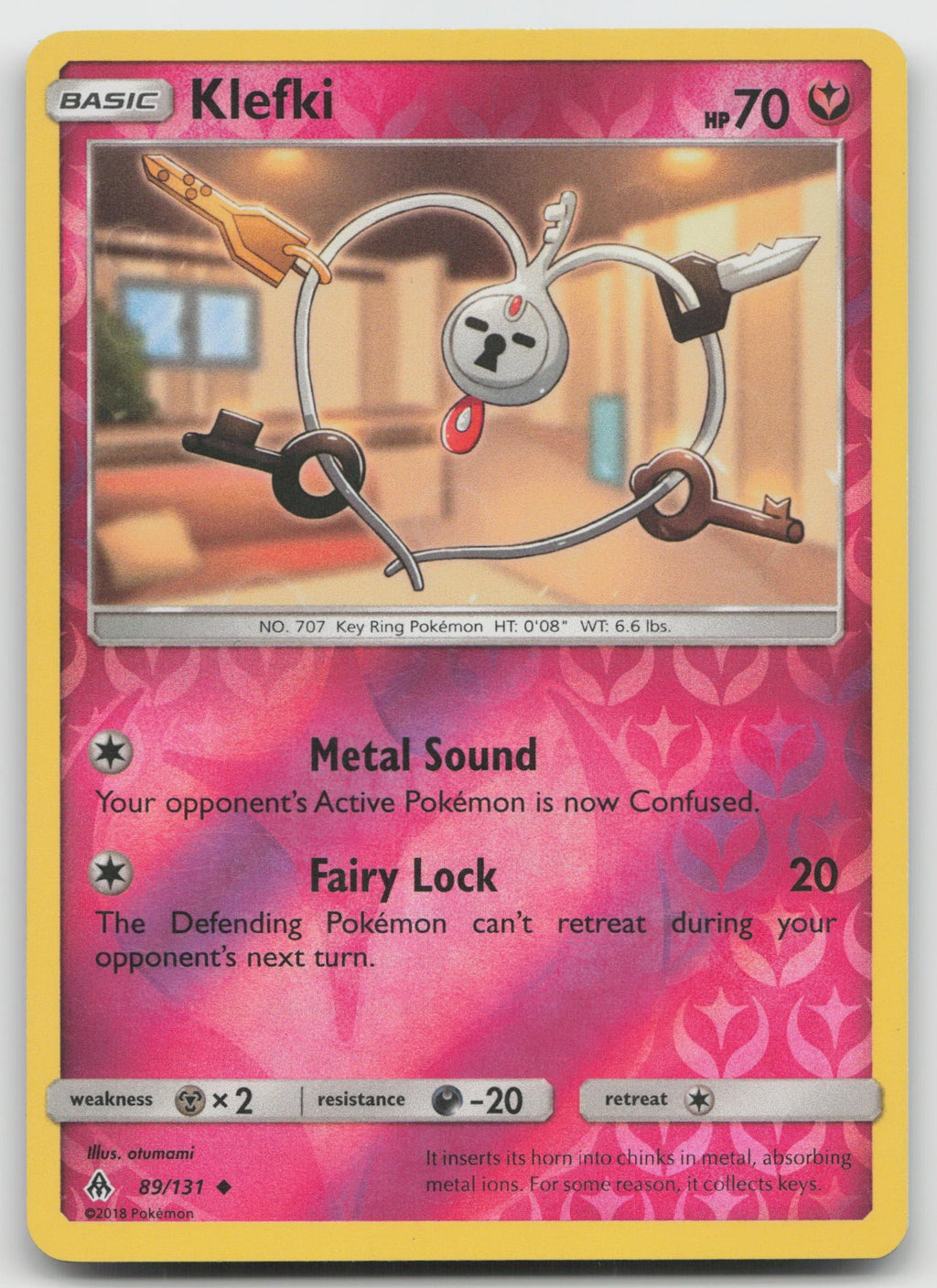 Klefki Reverse Holo Uncommon SM - Forbidden Light 89/131 NM