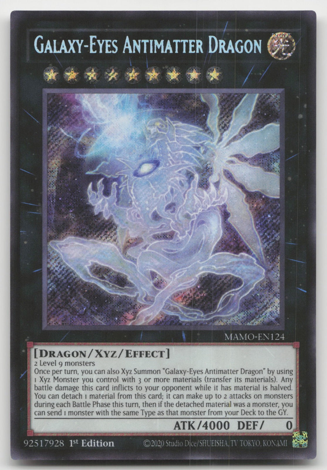 Galaxy-Eyes Antimatter Dragon 1st Secret Rare Magnificent Monsters MAMO-EN124 NM