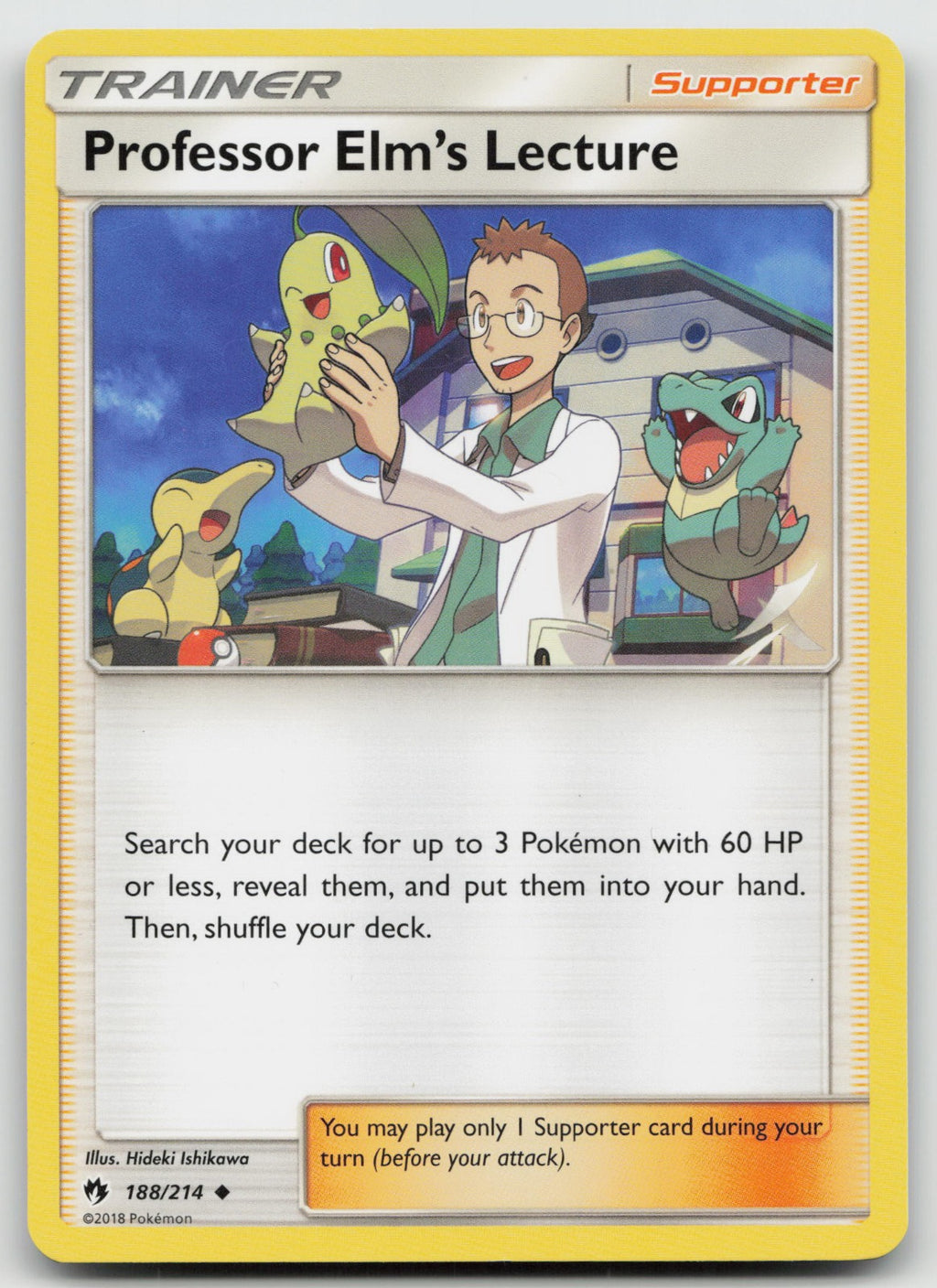 Professor Elm's Lecture Uncommon SM - Lost Thunder 188/214 NM