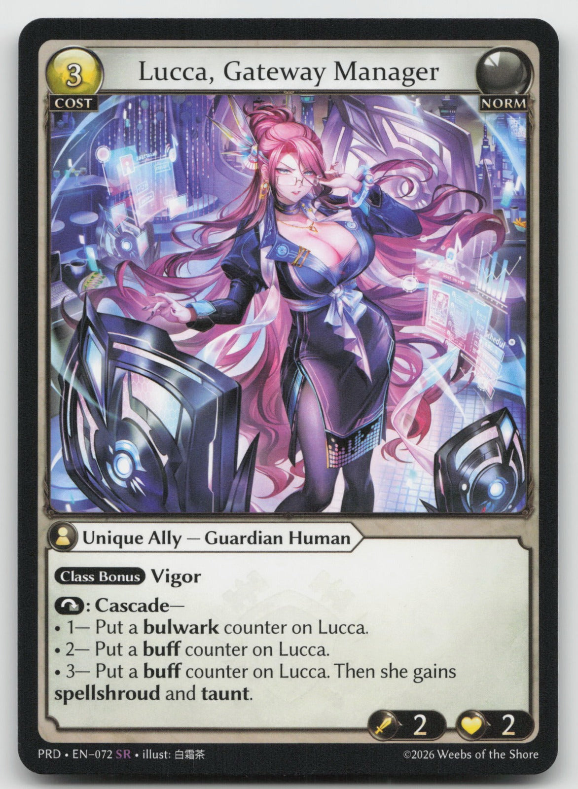 Lucca, Gateway Manager Super Rare .asphodel/paradise 072 NM