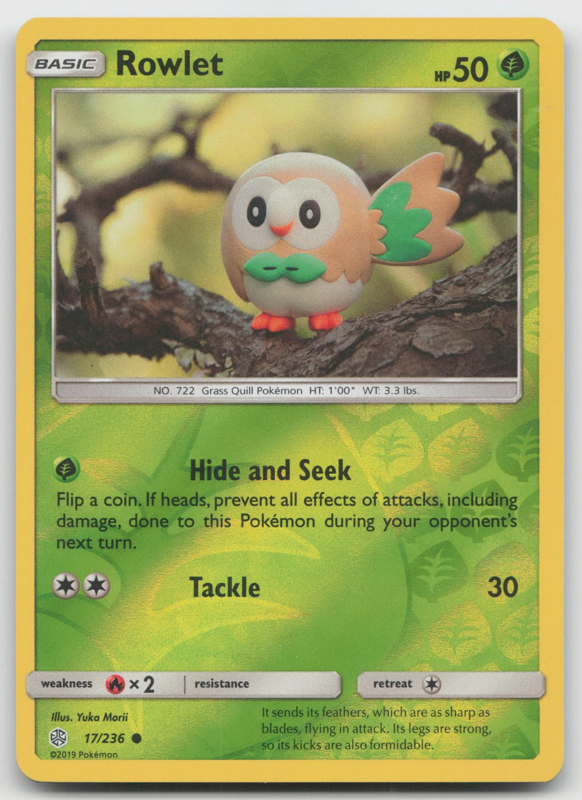 Rowlet Reverse Holo Common SM - Cosmic Eclipse 17/236 NM