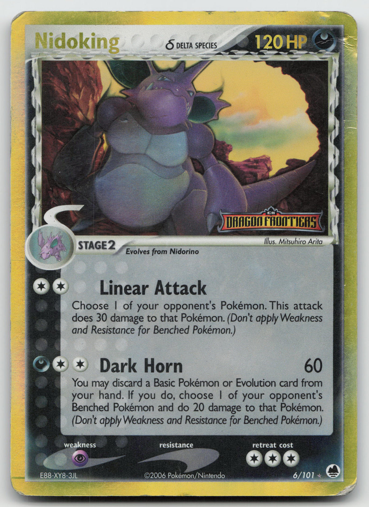 Nidoking (Delta Species) Holo Rare Reverse Holo Dragon Frontiers 6/101 DMG