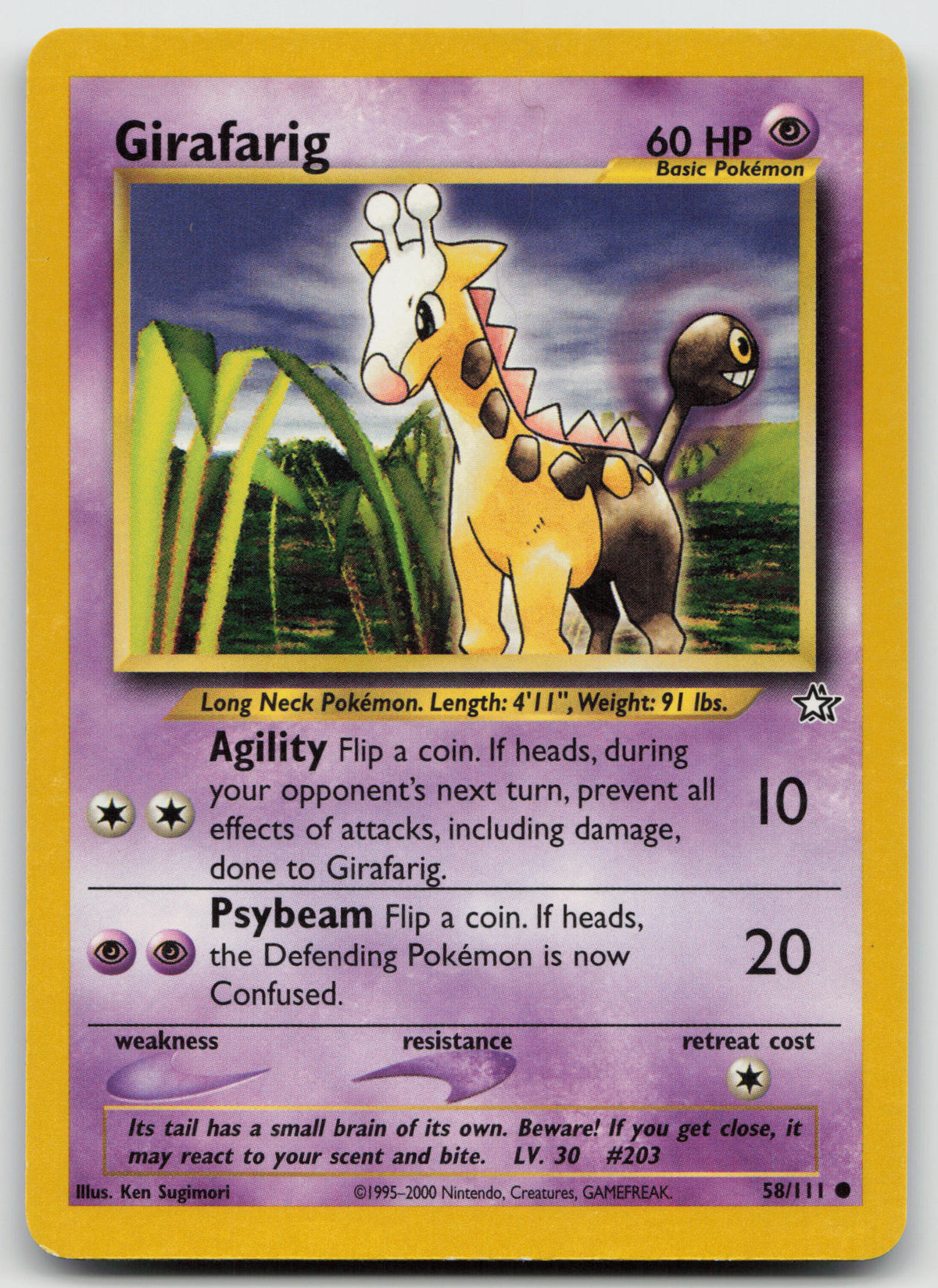 Girafarig Common Unlimited Neo Genesis 58/111 LP