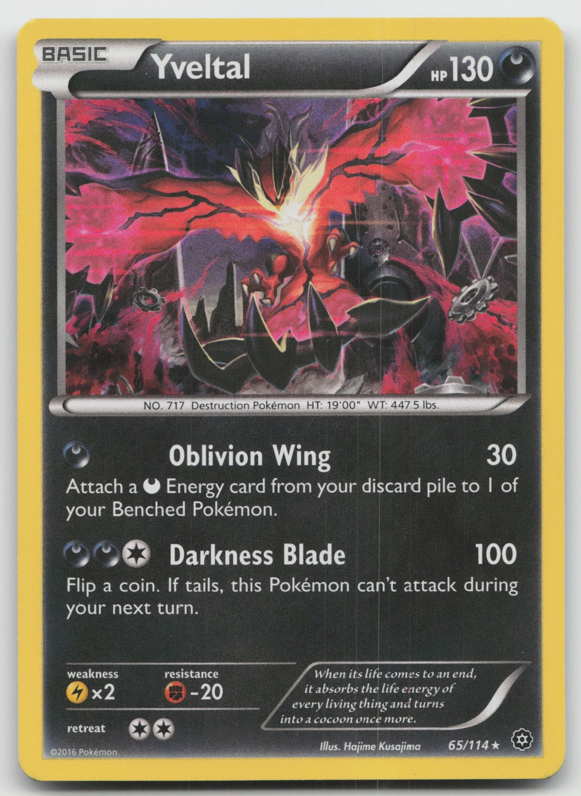 Yveltal Holo Rare XY - Steam Siege 65/114 LP
