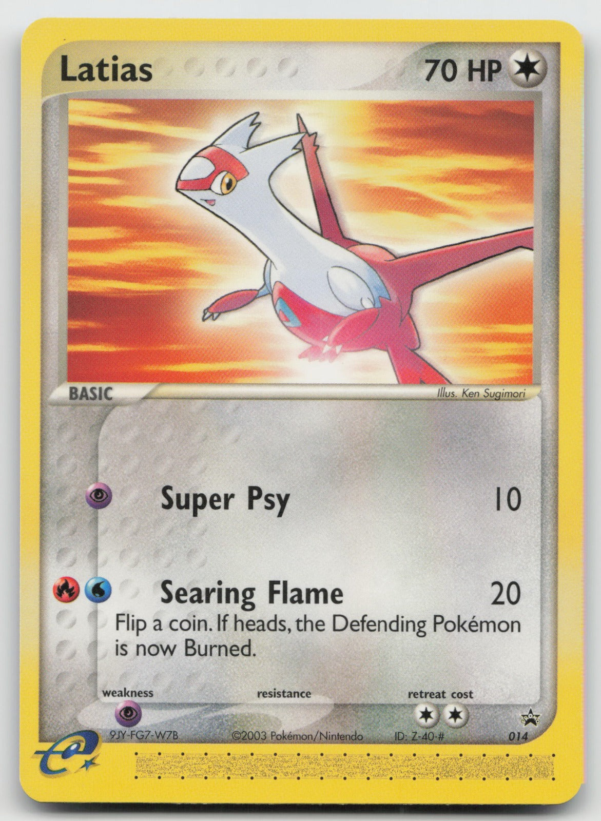 Latias - (Pokemon Heroes: Latios & Latias DVD Release) Promo Nintendo 014 VLP