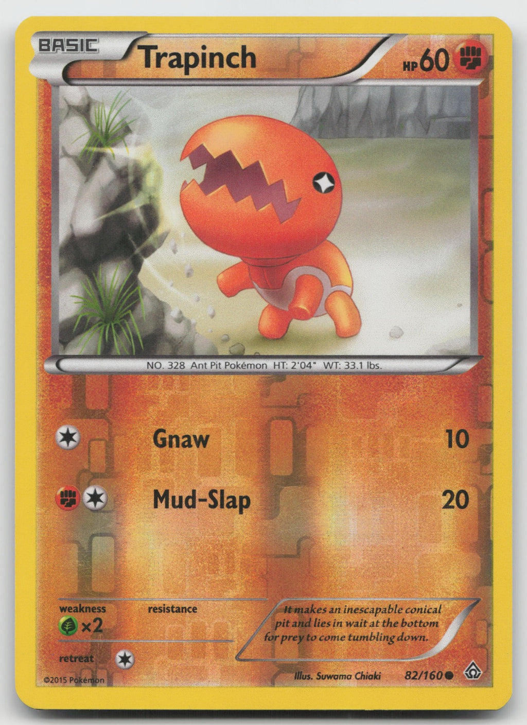 Trapinch Common Reverse Holo XY - Primal Clash 82/160 LP