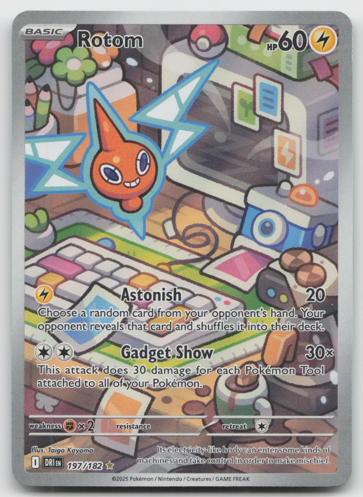 Rotom Holo Illustration Rare SV10: Destined Rivals 197/182 NM