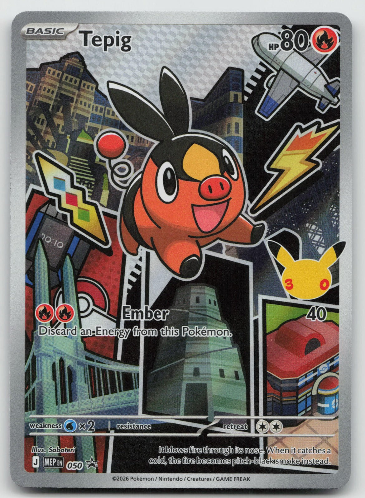 Tepig - Promo Holo ME: Mega Evolution MEP050 First Partner Pack NM