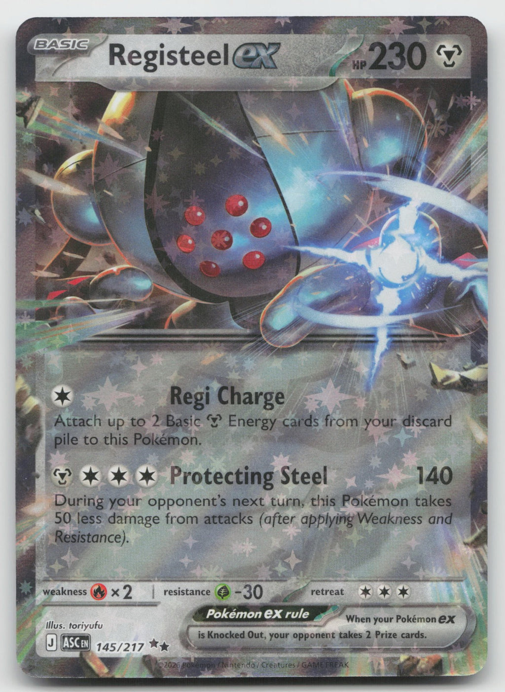 Registeel ex Double Rare Holo ME: Ascended Heroes 145/217 NM