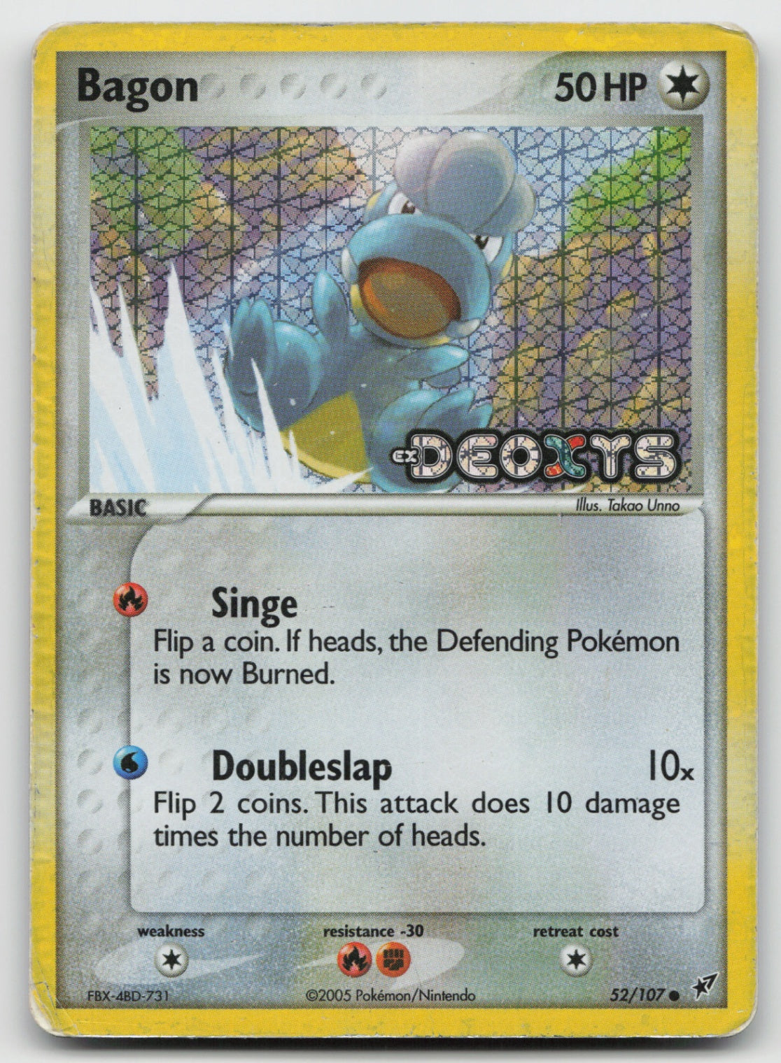 Bagon Common Reverse Holo Deoxys 52/107 DMG
