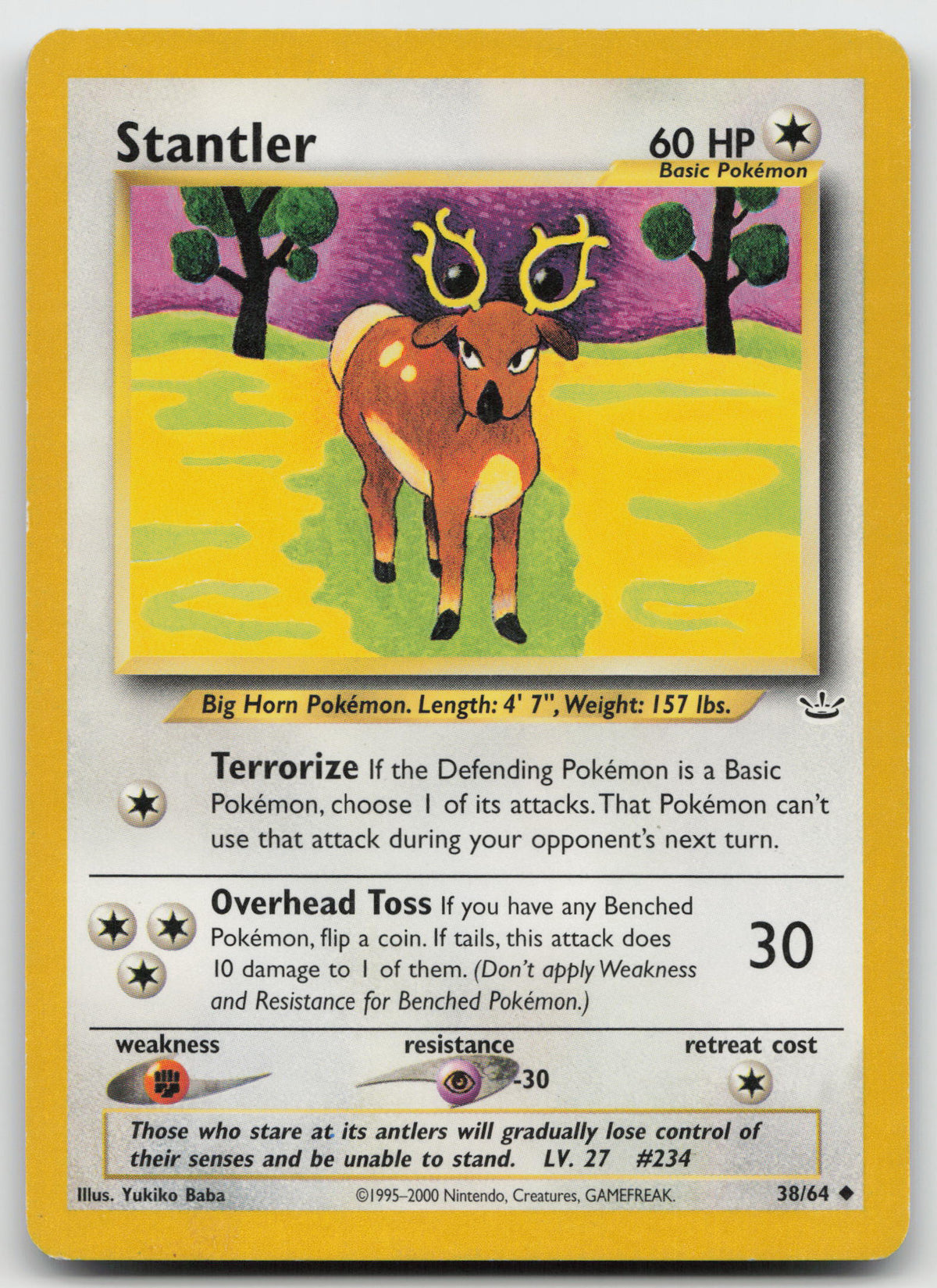 Stantler Uncommon Unlimited Neo Revelation 38/64 HP