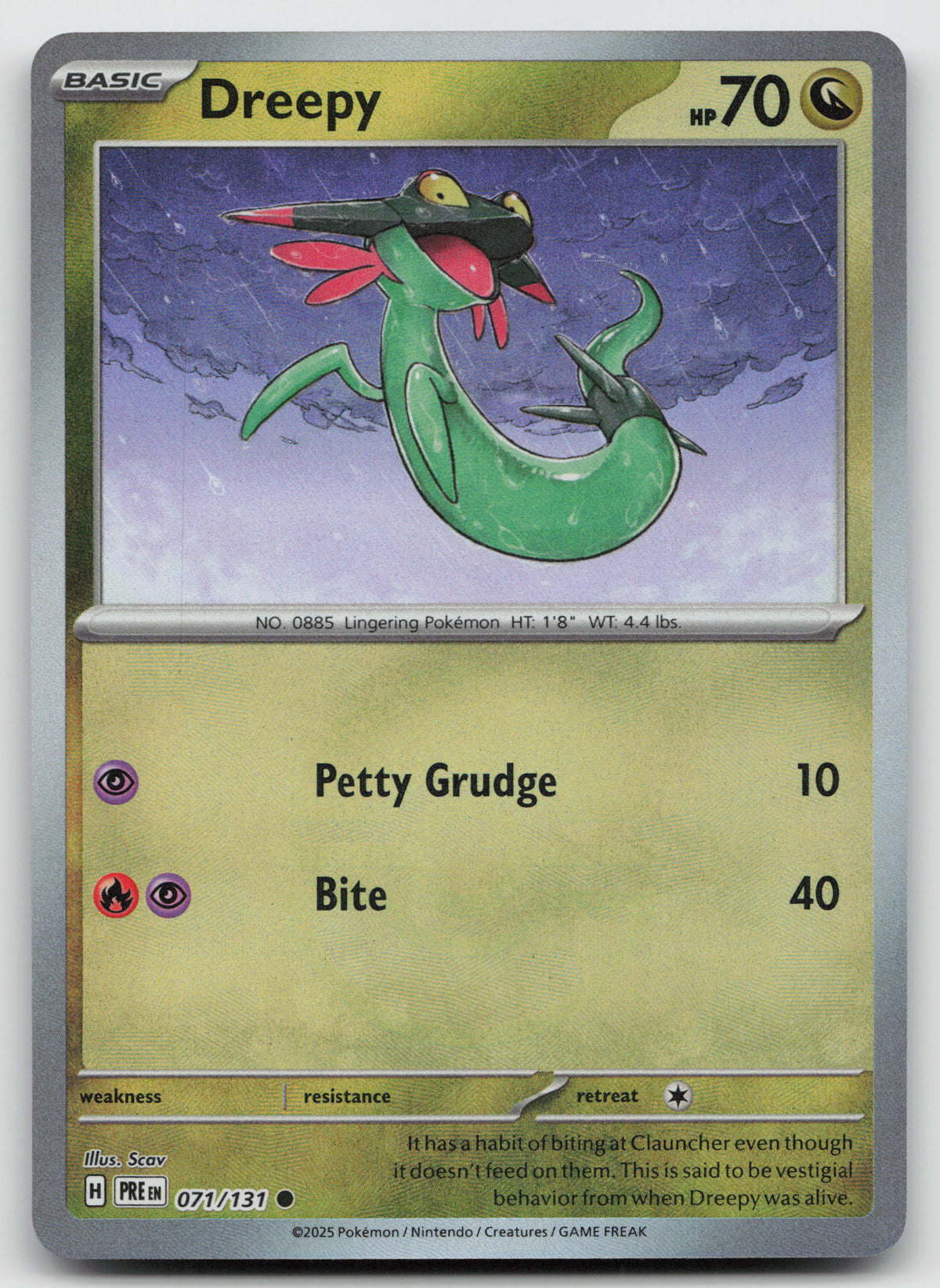 Dreepy (Poke Ball Pattern) Common Holo SV: Prismatic Evolutions 071/131 NM