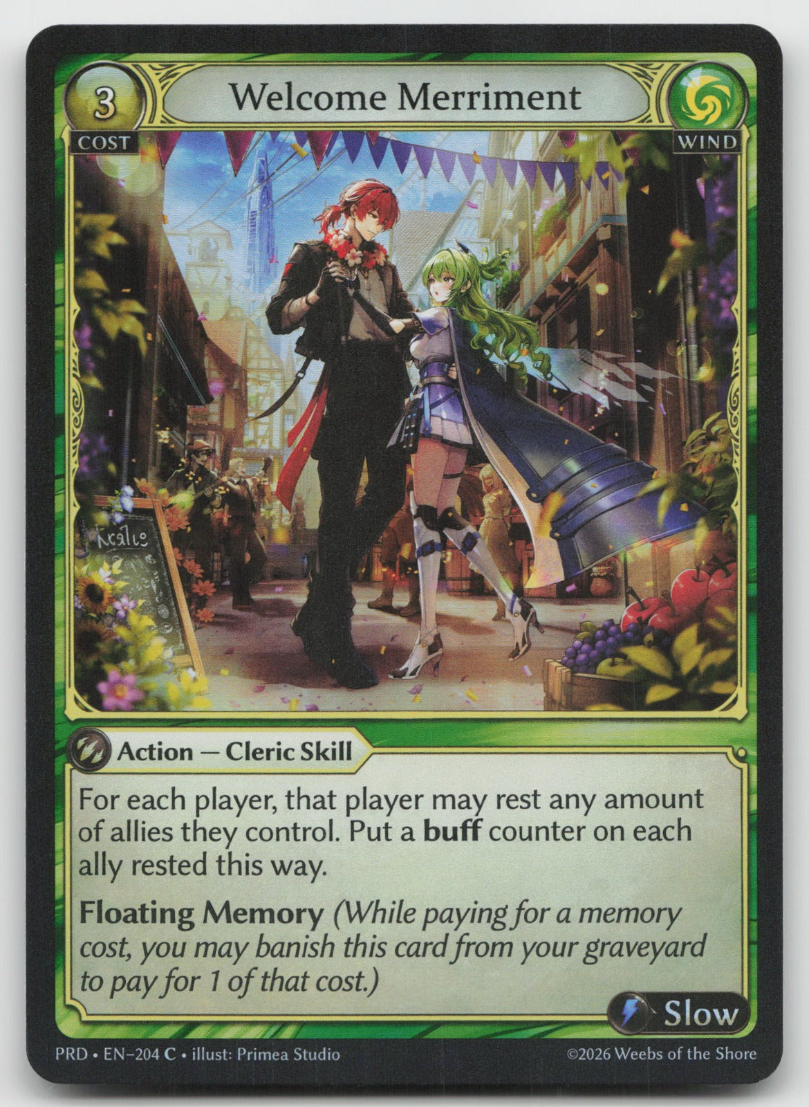 Welcome Merriment Foil Common .asphodel/paradise 204 NM