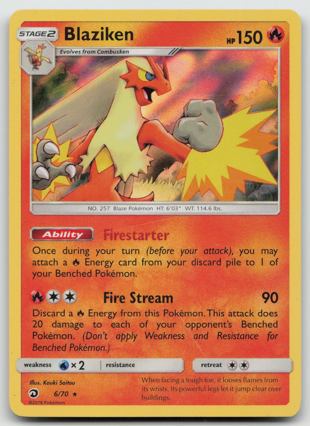 Blaziken Holo Rare Dragon Majesty 6/70 LP