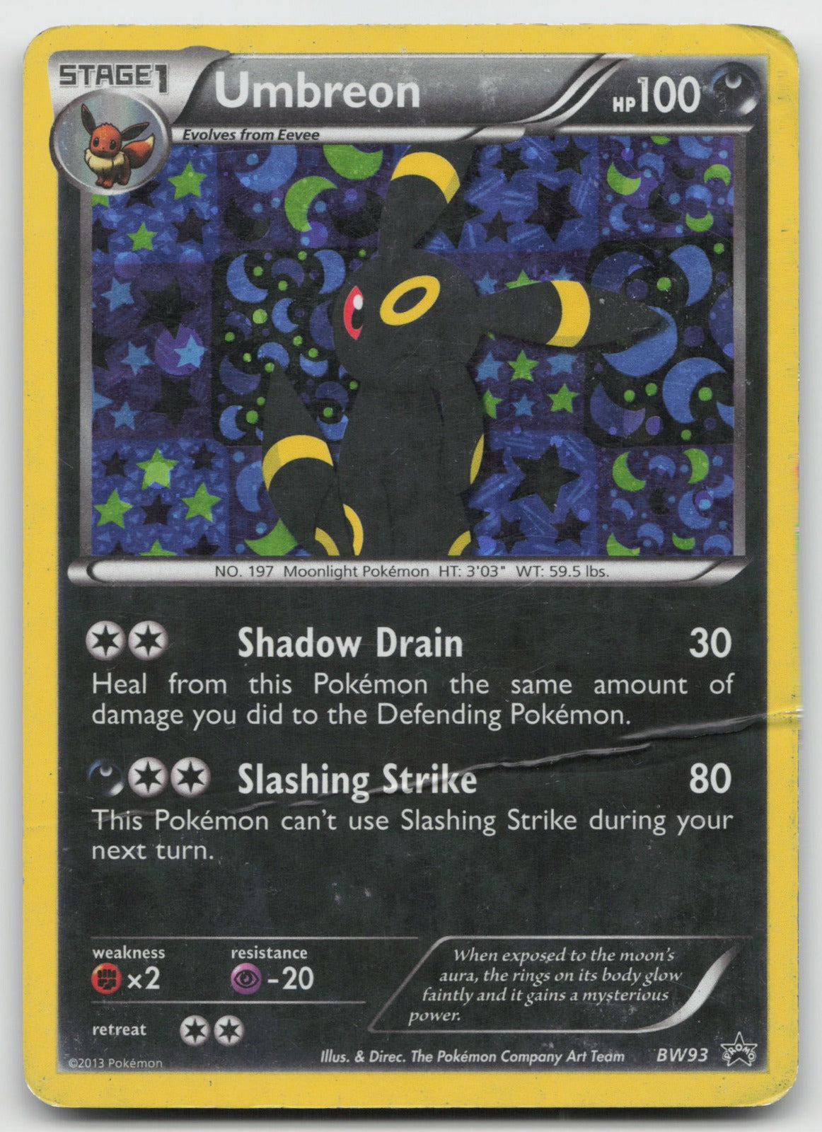 Umbreon Promo Black and White Promos BW93 DMG