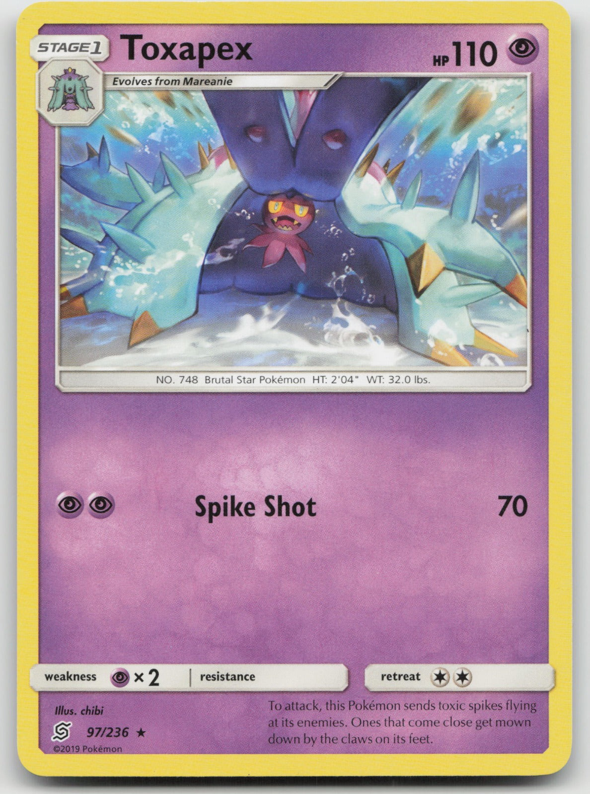 Toxapex Rare SM - Unified Minds 97/236 NM